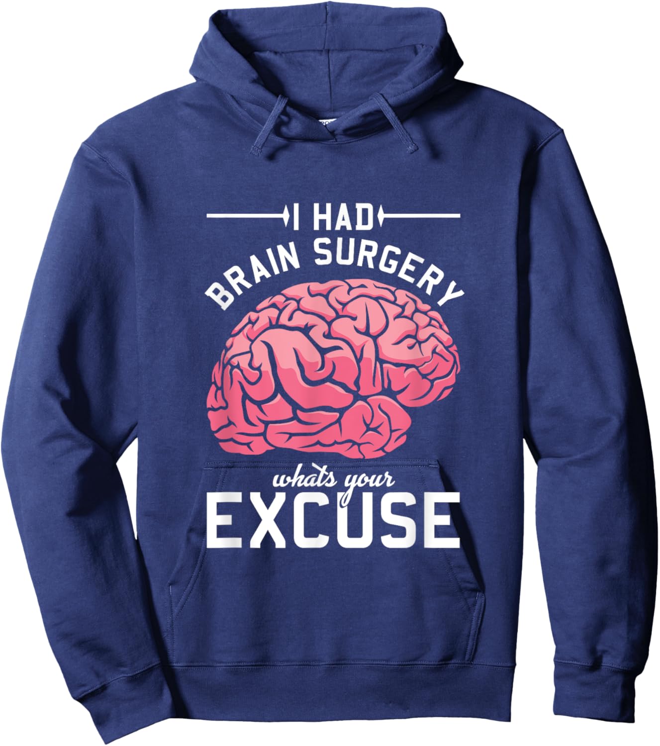 Brain Surgery Tumor Survivor Cancer Awareness Recovery Hoodie - Hoodie | Navy