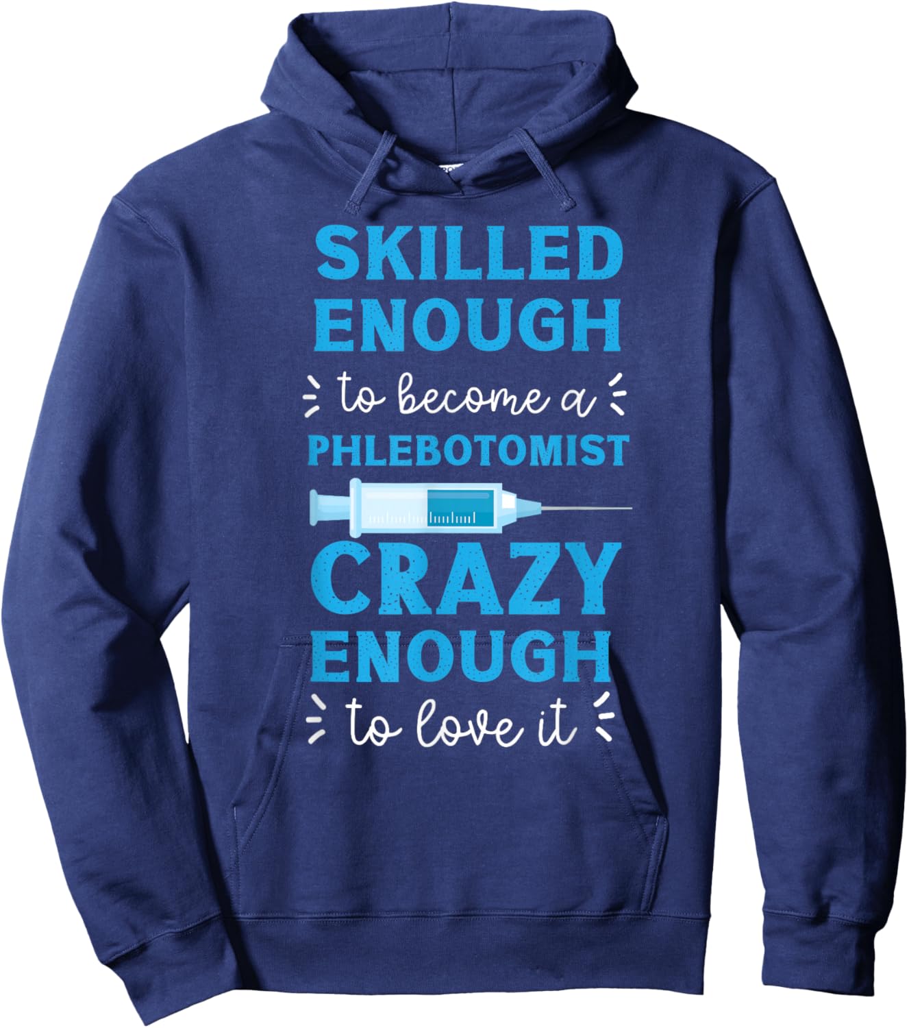 Funny Phlebotomy Lab HS0 Black Men's Classic Fit Short Sleeve Hoodie - Hoodie | Navy