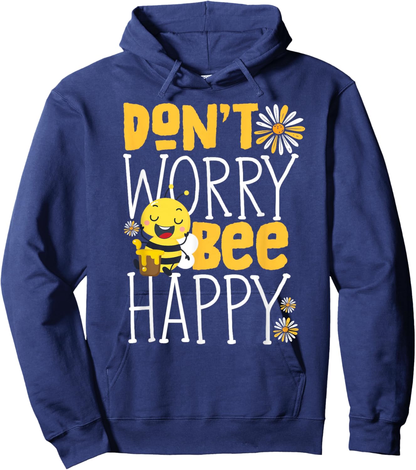 Beekeeper Cute Don't Worry Bee Happy Hoodie - Hoodie | Navy
