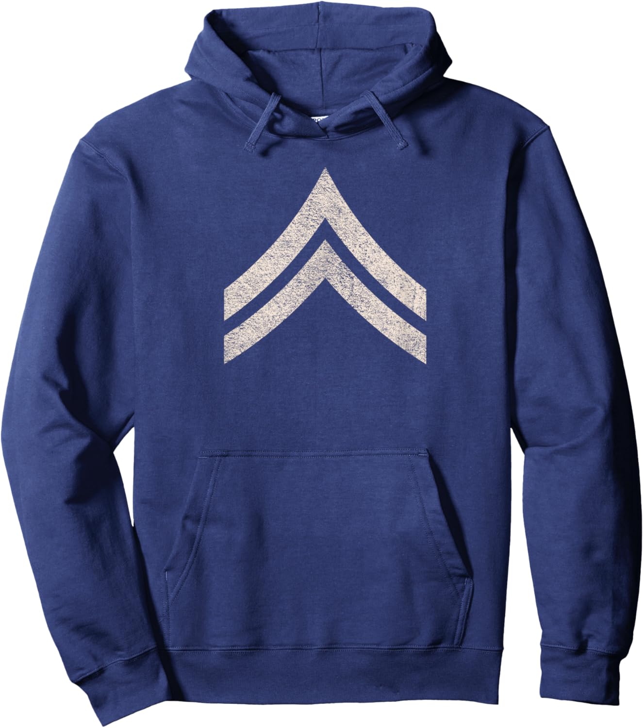 Military Corporal Stripes Rank Insignia Patch Hoodie - Hoodie | Navy