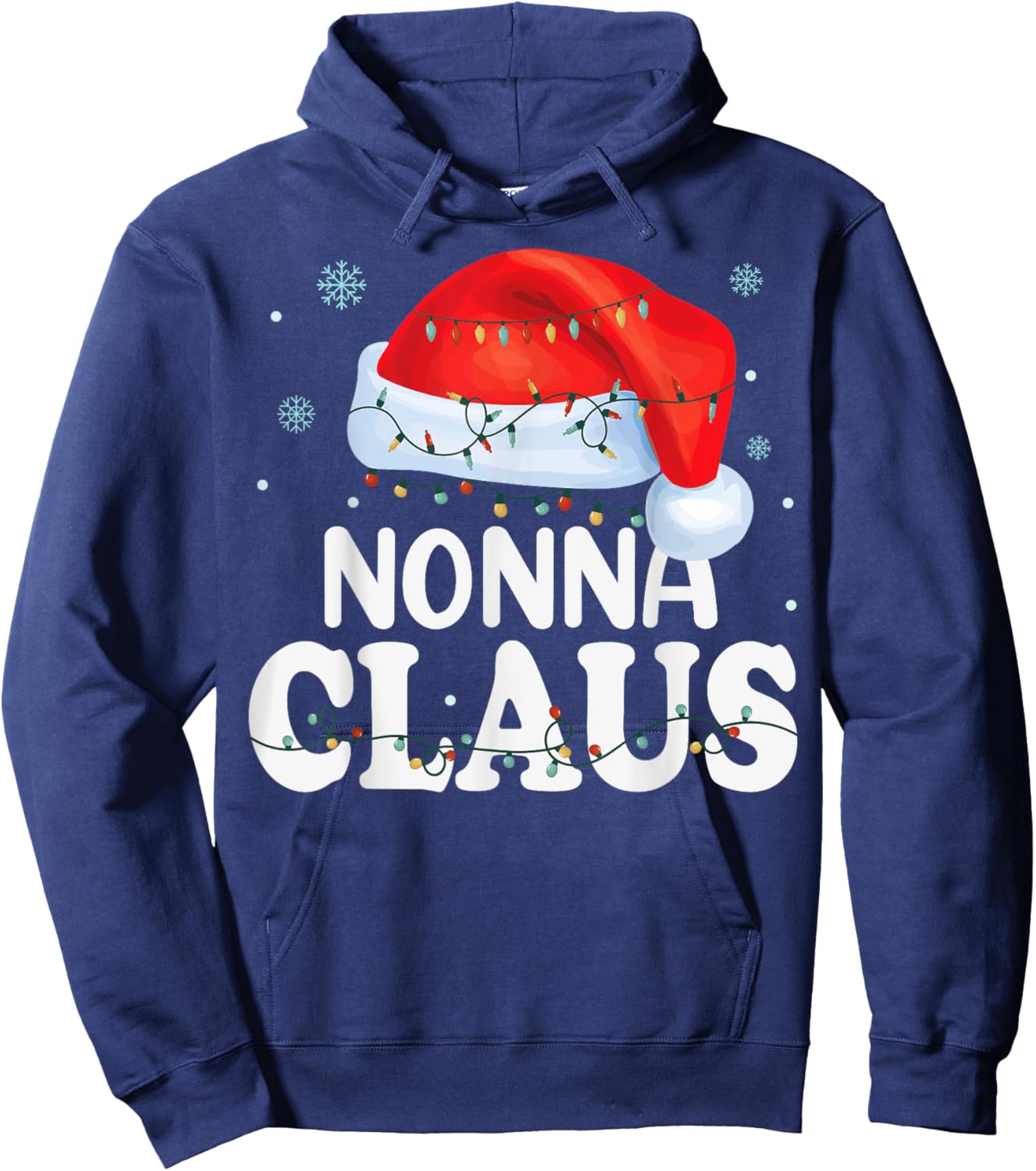 Nonna Claus Xmas Family Matching Funny Grandma Christmas Hoodie - Hoodie | Navy