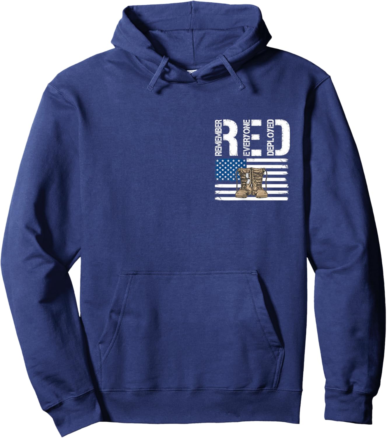 Remember Everyone Veteran Deployed RED Friday Hoodie - Hoodie | Navy