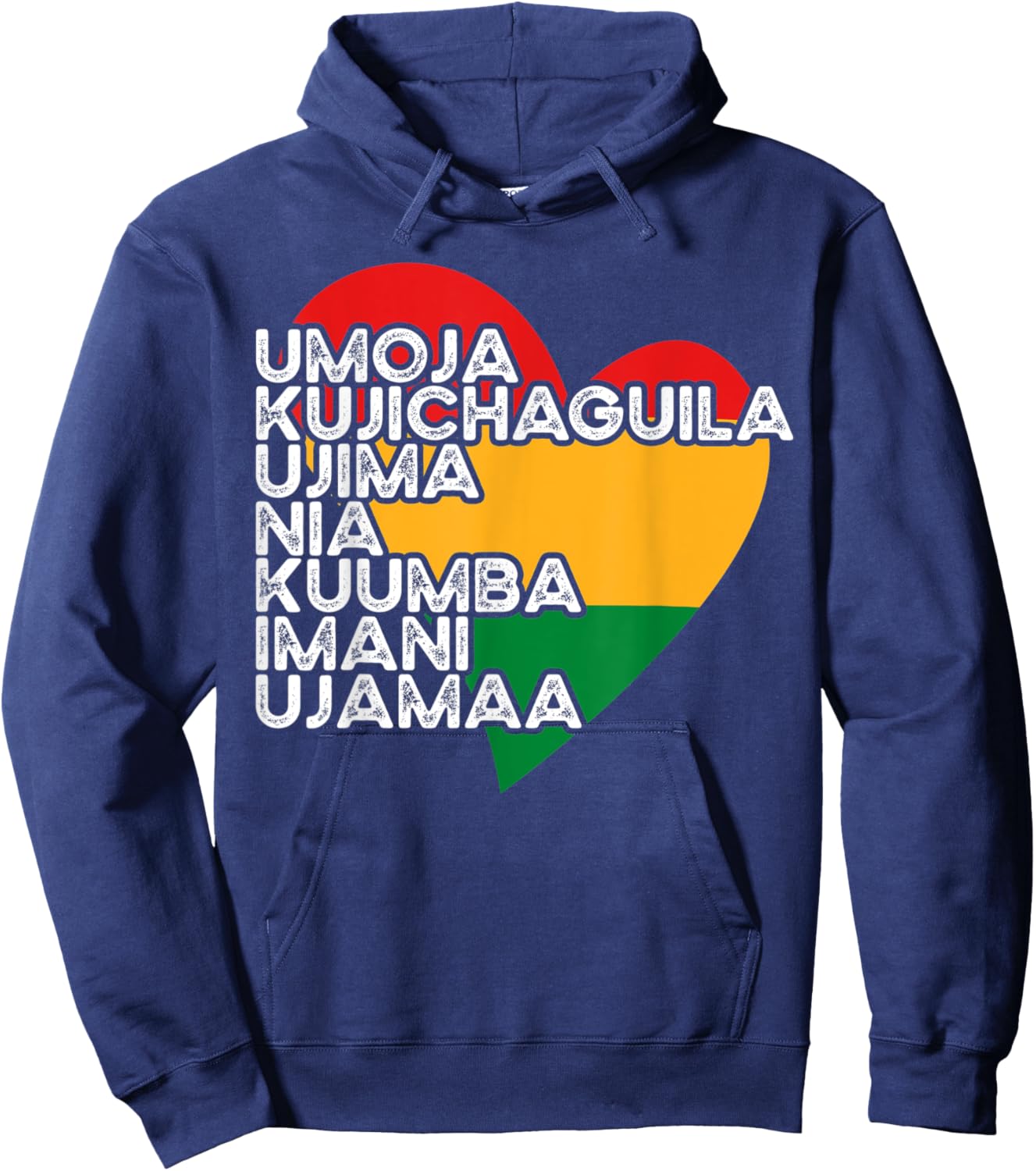 Happy Kwanzaa African Pride American Holiday Hoodie - Hoodie | Navy