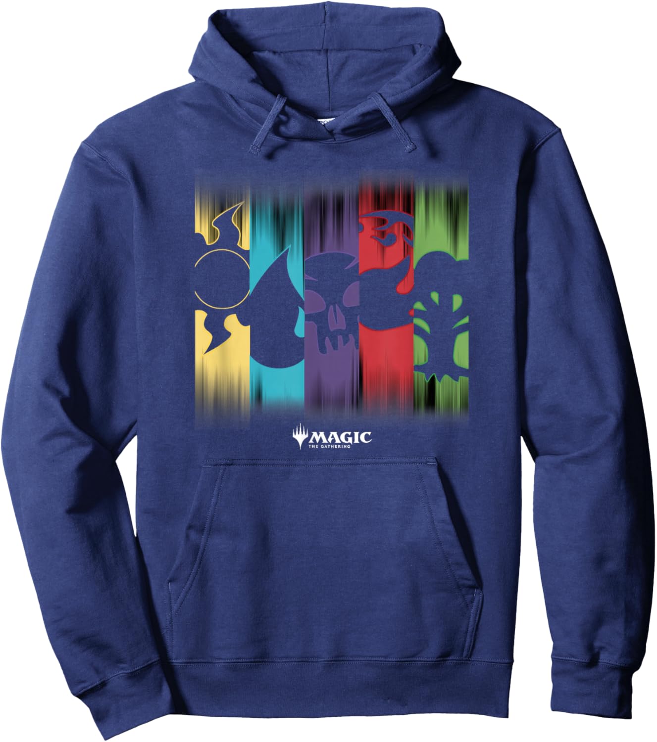 Magic: The Gathering Themed Colors & Symbols Panels Hoodie - Hoodie | Navy