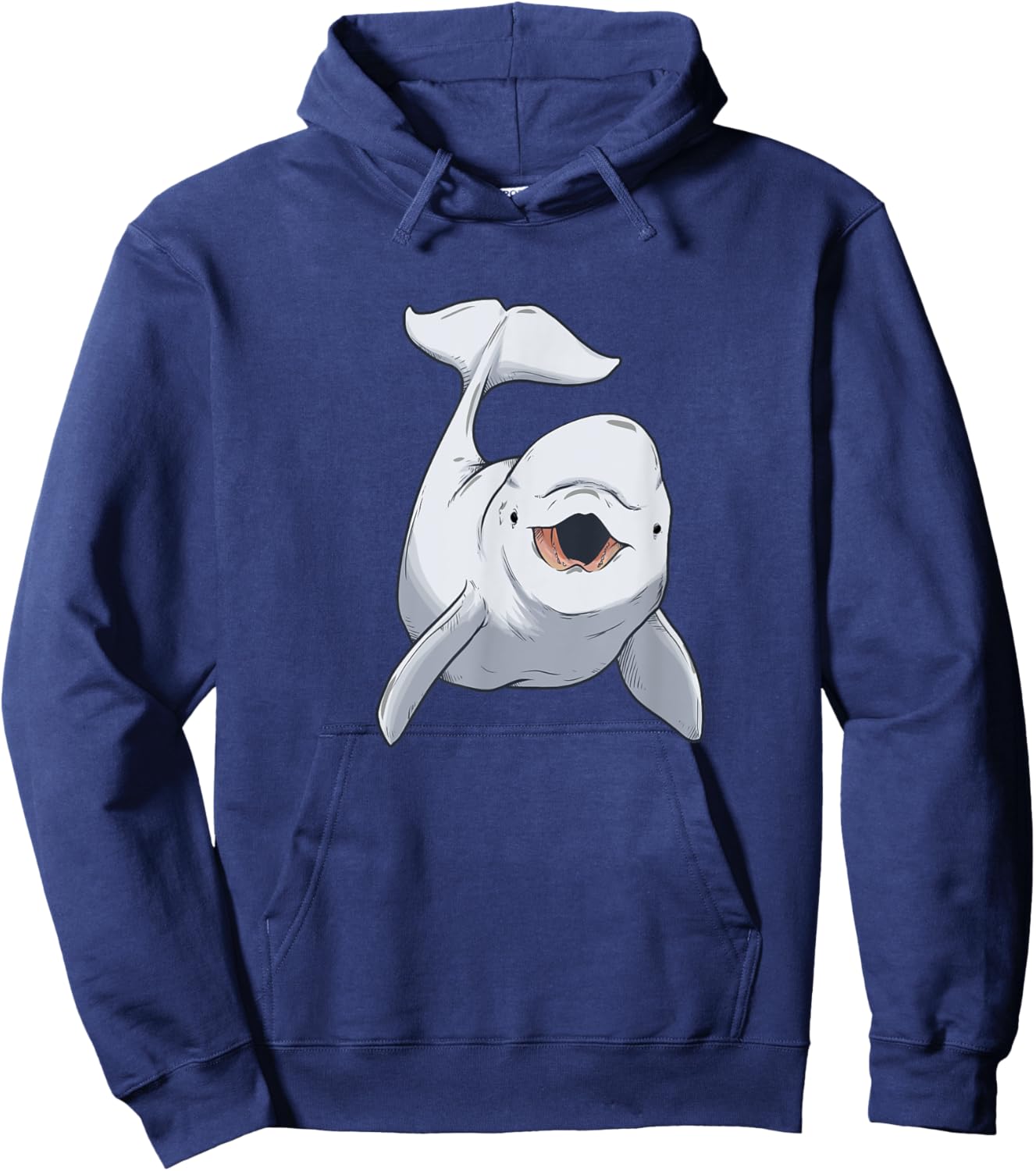 White Baby Whale Beluga White Whale Green Whale Children Hoodie - Hoodie | Navy
