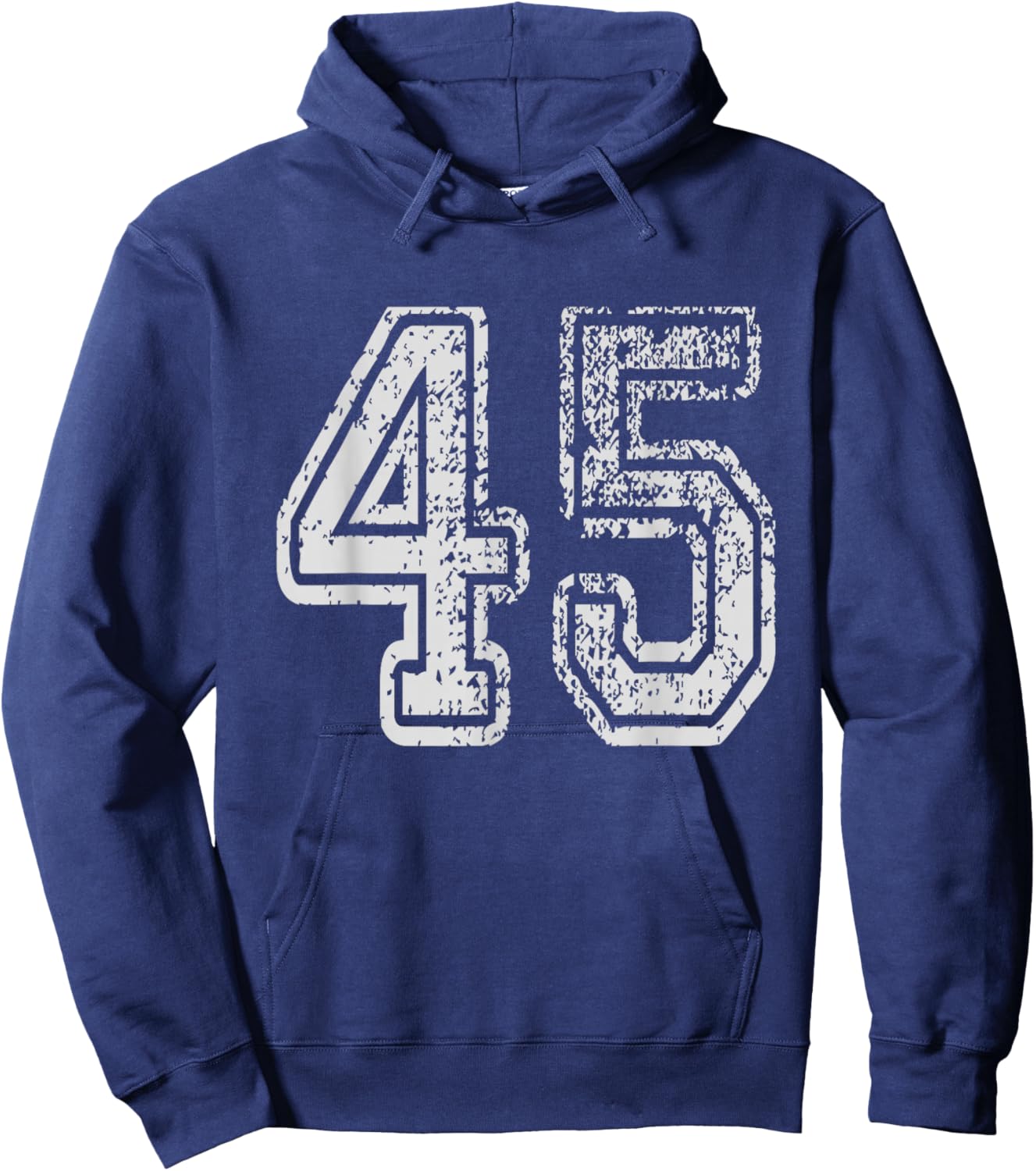 Team Jersey Uniforms Number 45 School Sports 45th Birthday Hoodie - Hoodie | Navy