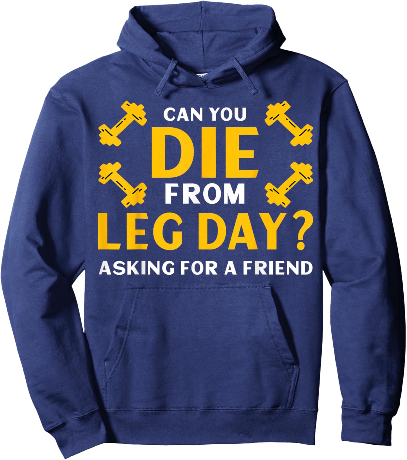 Funny Leg Day Workout Gym Hoodie - Hoodie | Navy