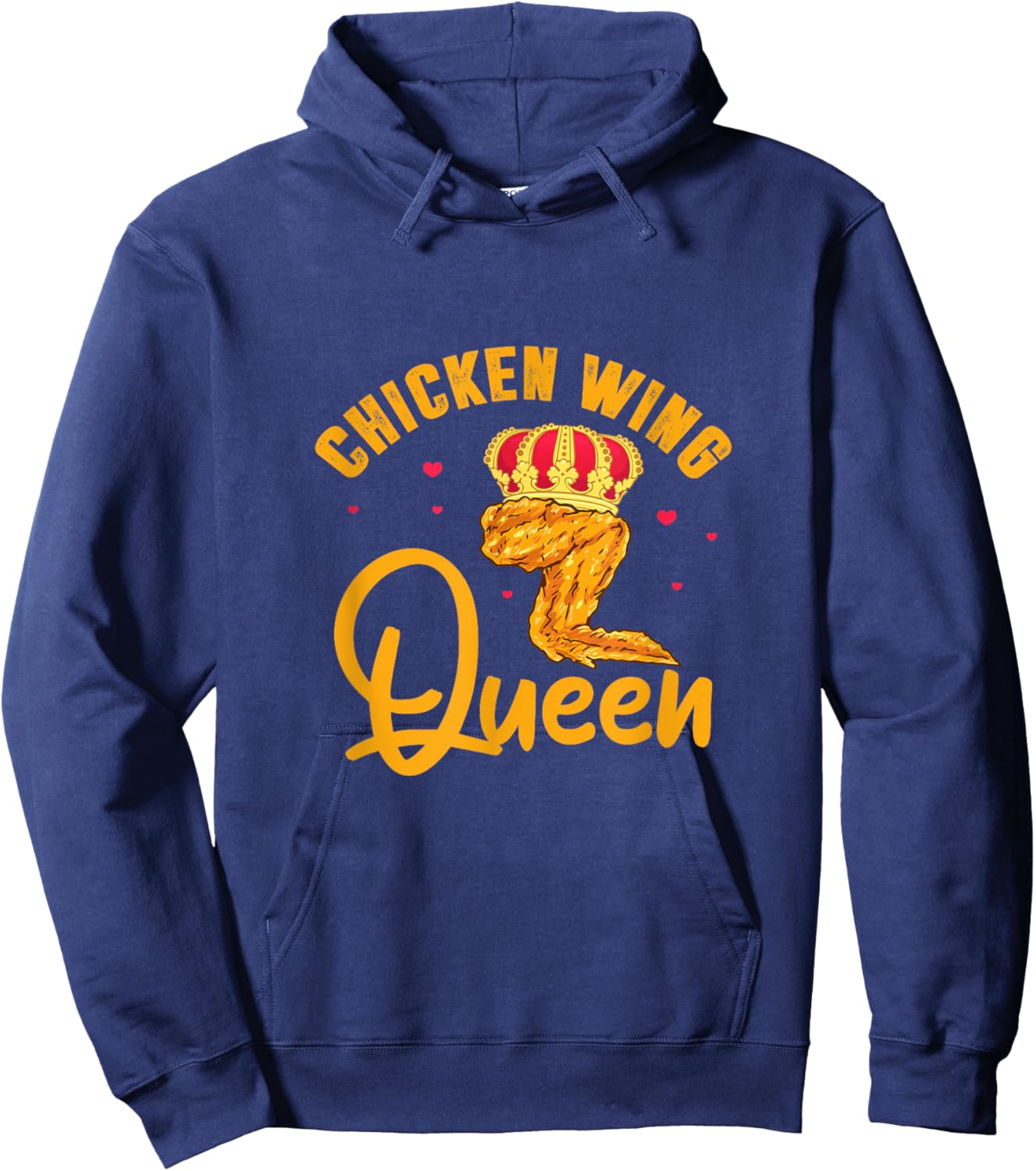 Chicken Wing Queen Black - Women's Small Hoodie - Hoodie | Navy