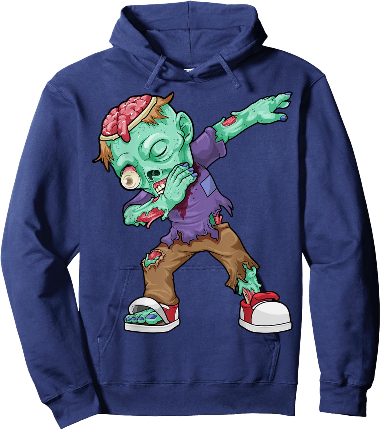 Dabbing Zombie Halloween Costume Funny Zombies Boys Kids Dab Hoodie - Hoodie | Navy