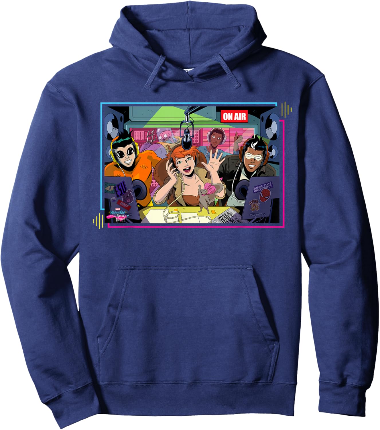 Marvel Squirrel Girl the Unbeatable Radio Show Podcast Team Hoodie - Hoodie | Navy