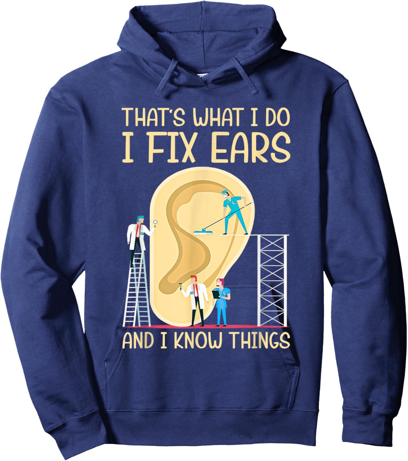 Audiologist Otologist Ear Doctors Audiology ENT ORL Gift Hoodie - Hoodie | Navy