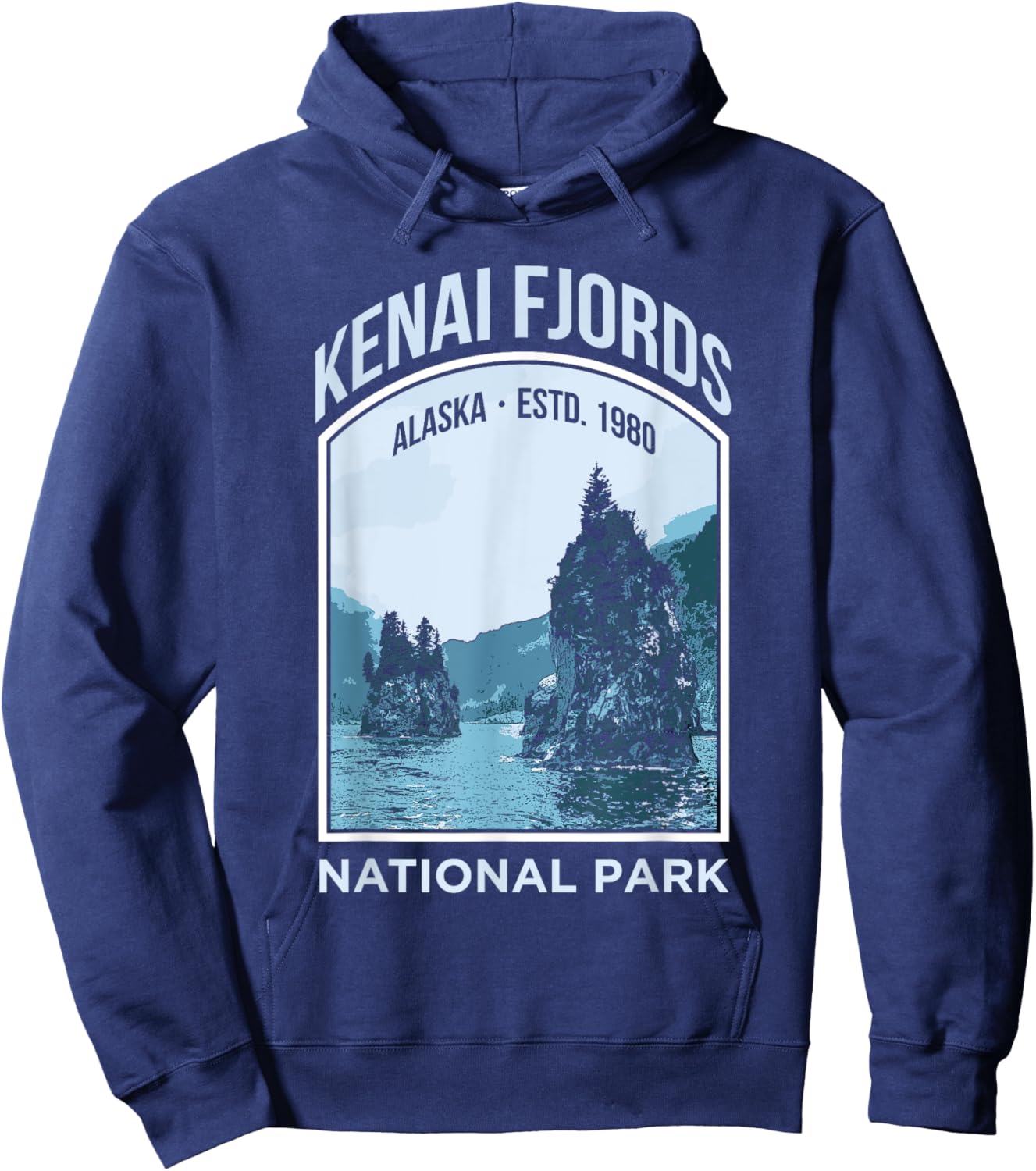 Kenai Fjords US National Park Alaska Gift Hoodie - Hoodie | Navy