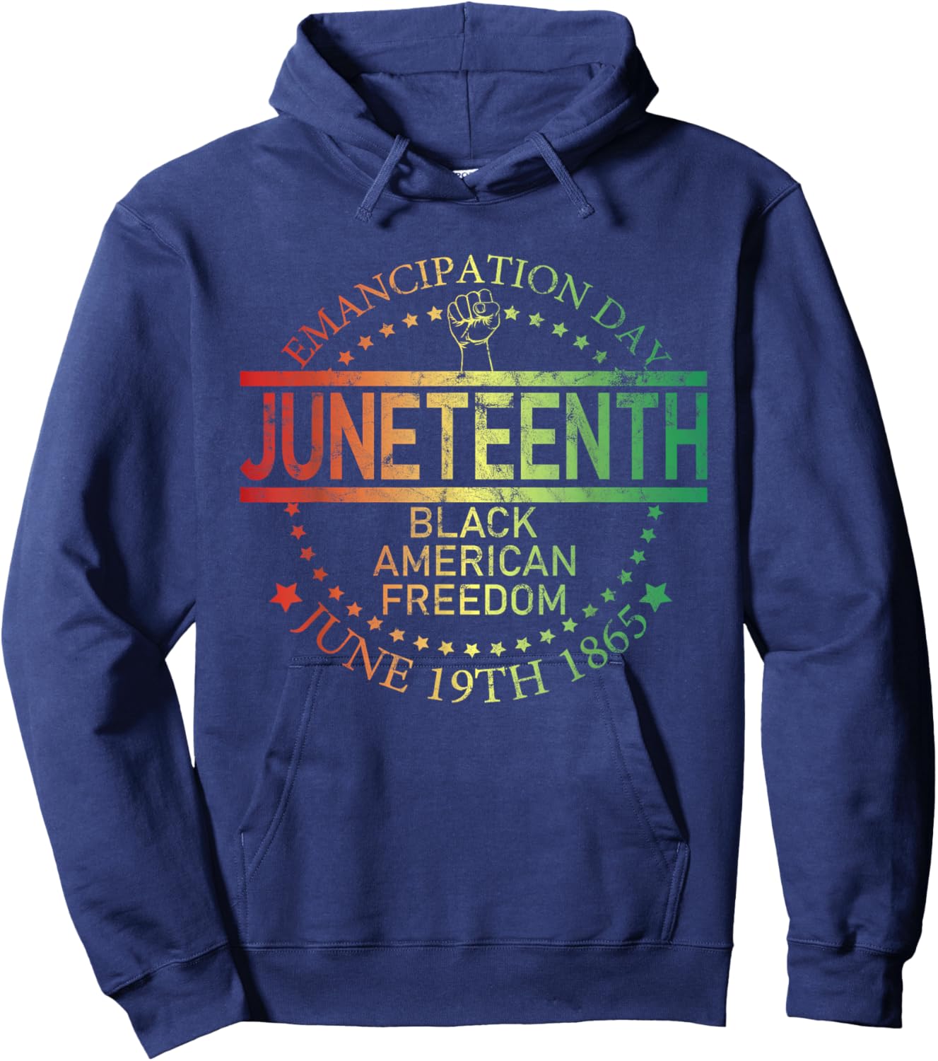 Juneteenth Black African Juneteenth & Black History Hoodie - Hoodie | Navy