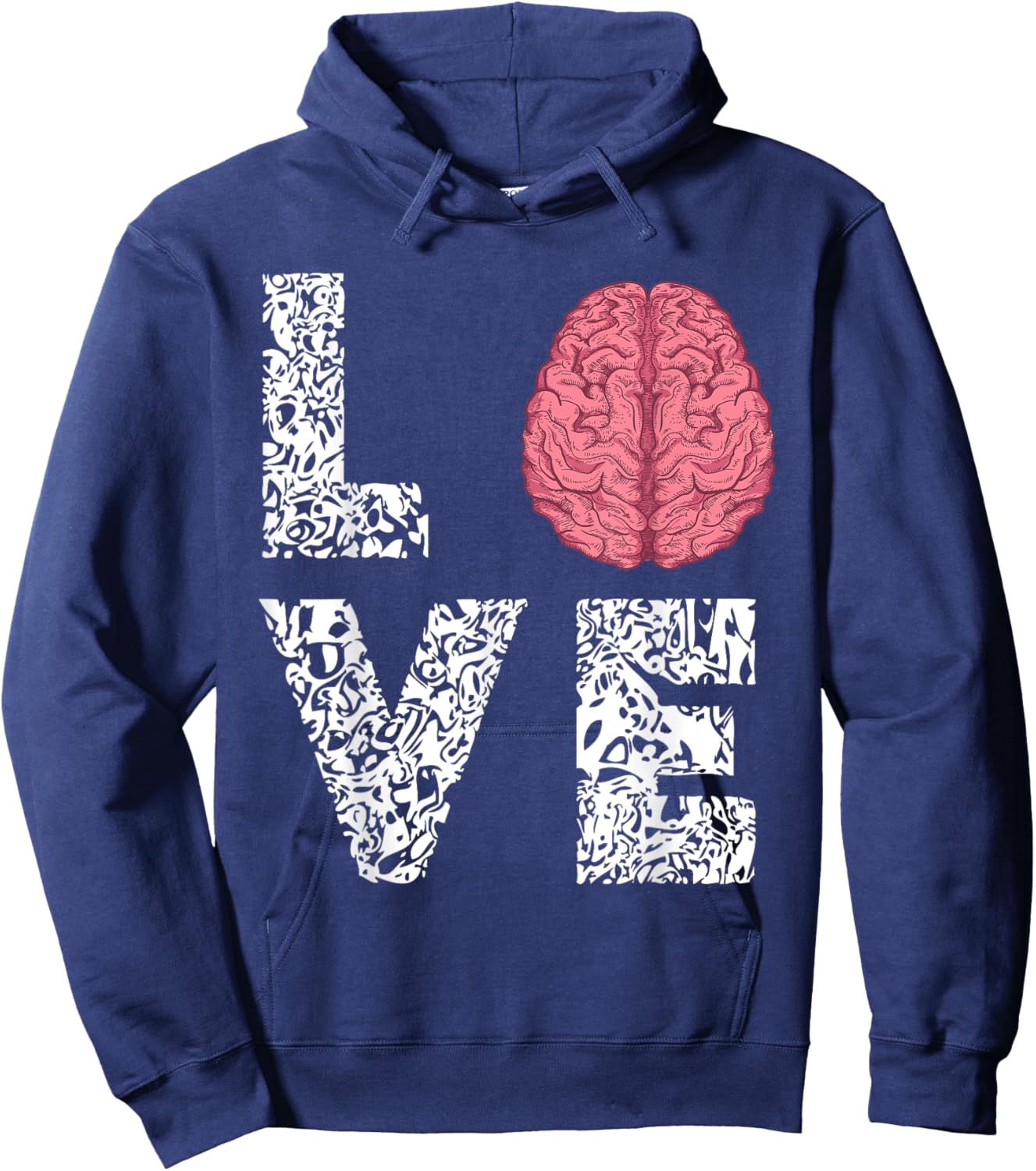 Neuro Nurse Love Brain Nurselife Neuroscience Nursing Hoodie - Hoodie | Navy