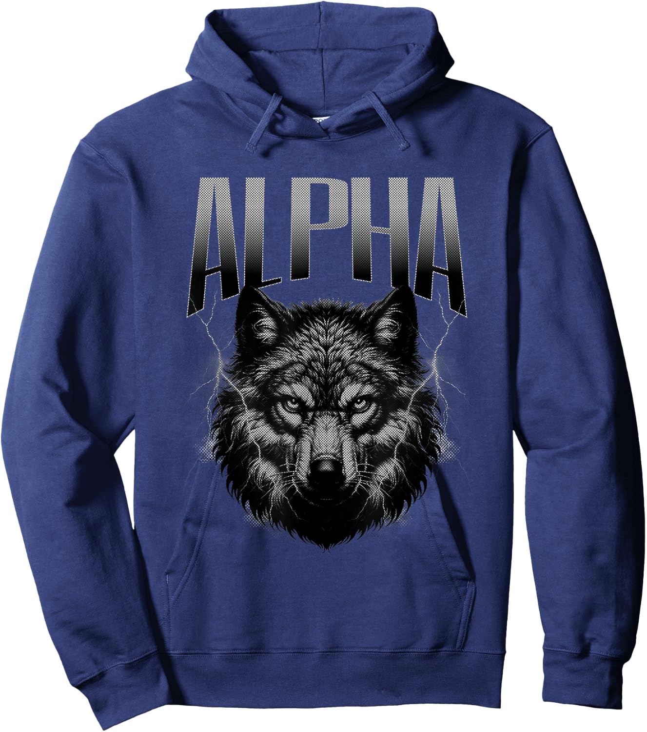Alpha Wolf: Unleash Your Inner Leader Graphic Women Men Hoodie - Hoodie | Navy