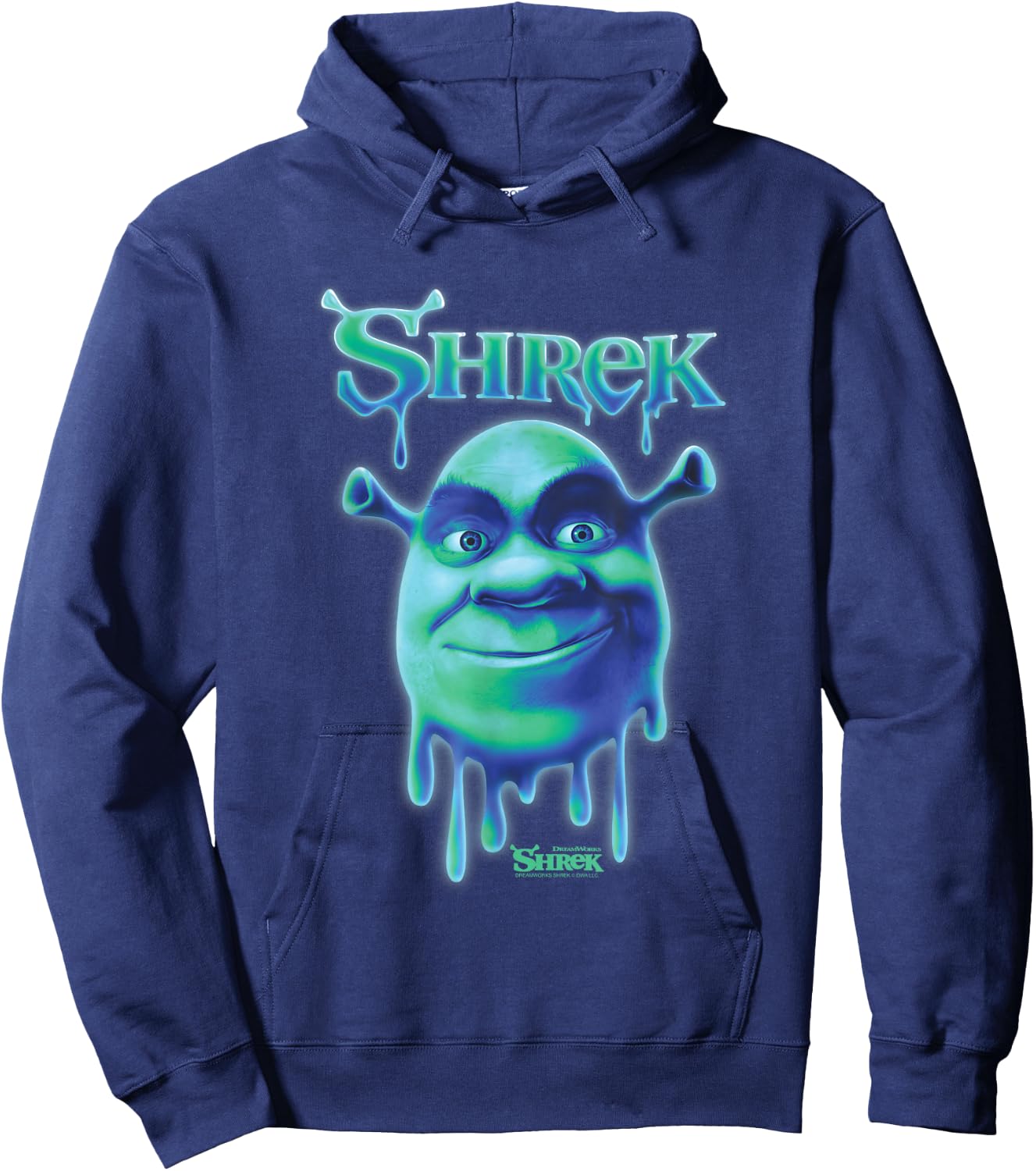 Shrek Slime Big Face Hoodie - Hoodie | Navy