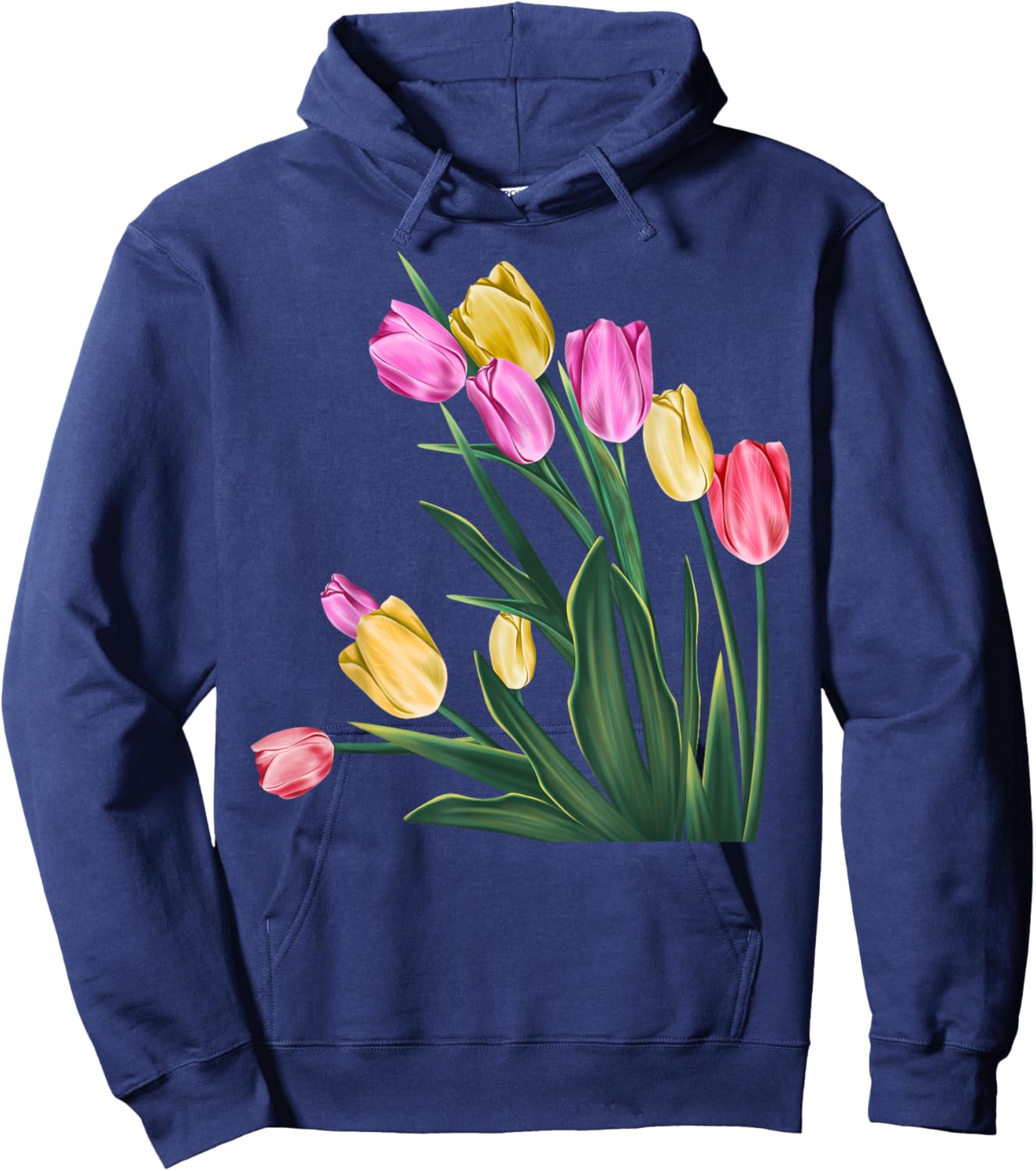 Wonderful Lovely Nature Spring Tulips Flower Plant Gardening Hoodie - Hoodie | Navy