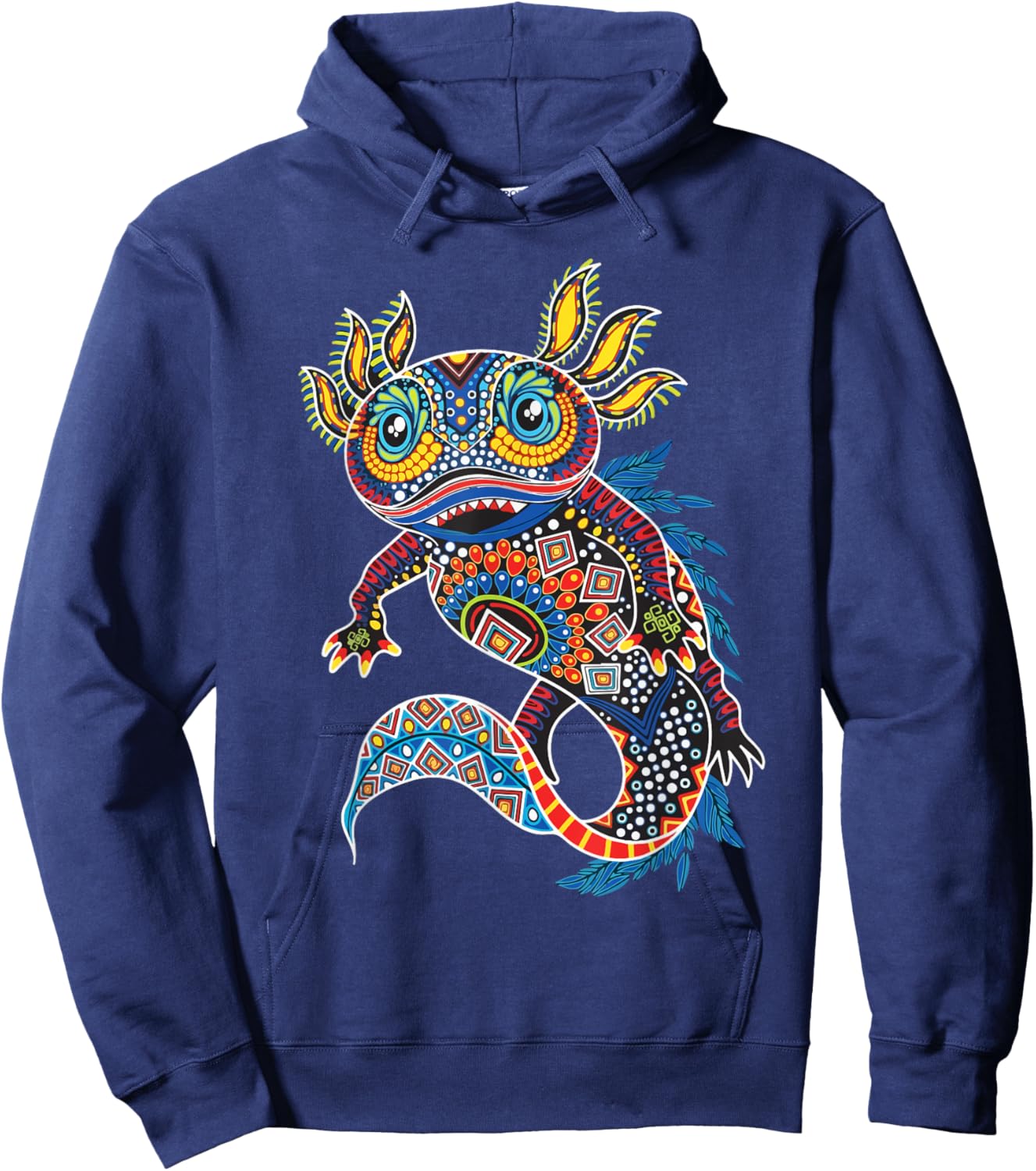 Ambystoma Mexicanum Salamander Mexican Design Cute Axolotl Hoodie - Hoodie | Navy