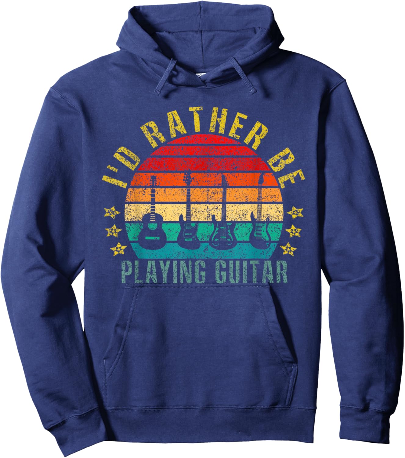 I'd Rather Be Playing Guitar Funny Hoodie - Hoodie | Navy