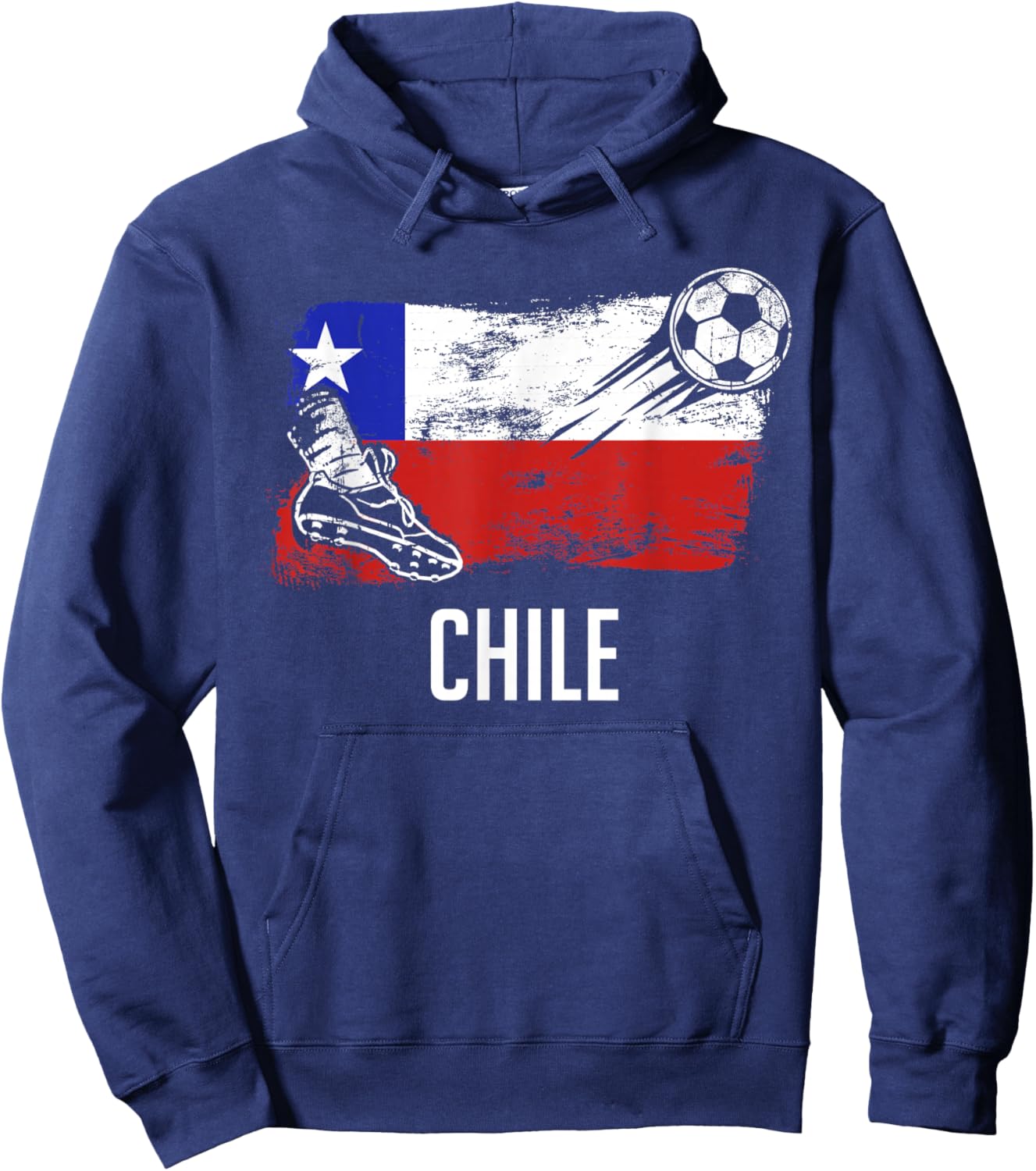Chile Flag Jersey Chilean Soccer Team Chilean Hoodie - Hoodie | Navy