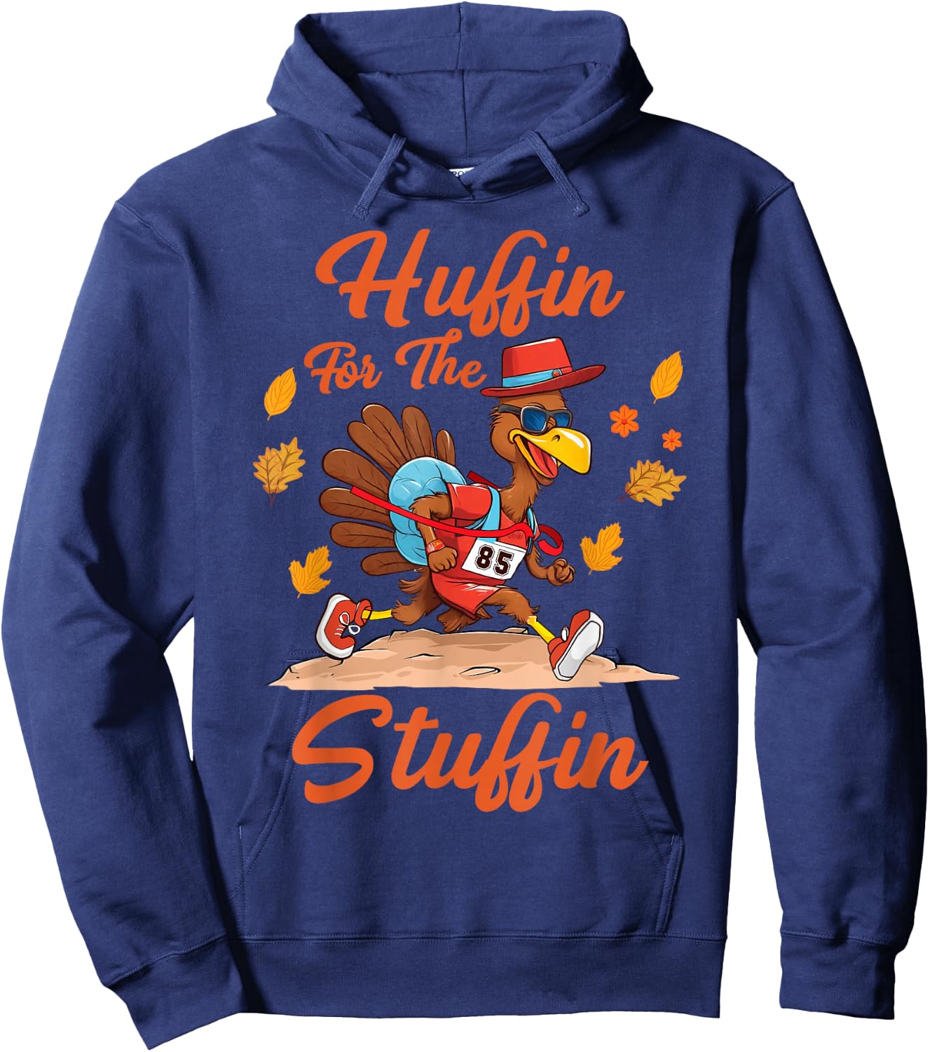 Huffin And Puffin For Stuffing Turkey Trot Squad Hoodie - Hoodie | Navy
