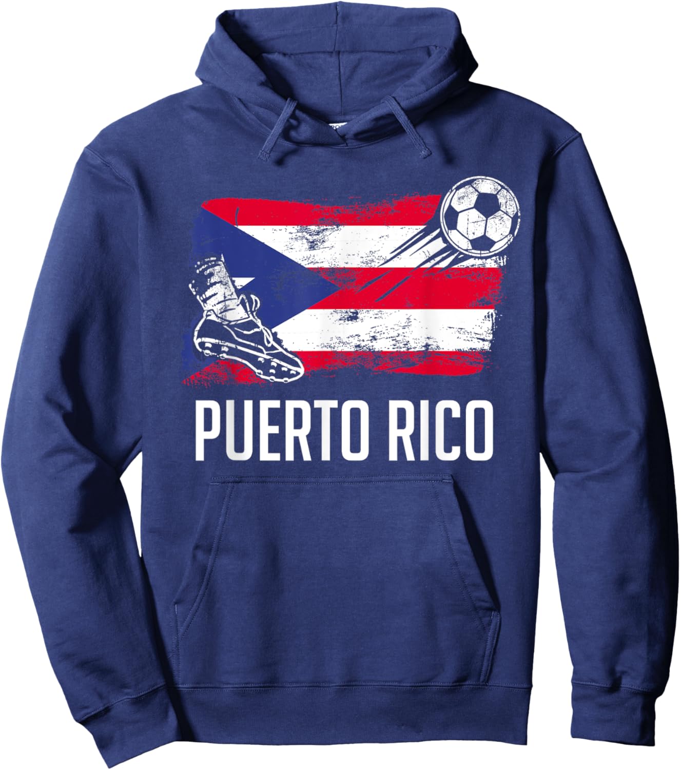 Puerto Rico Flag Jersey Puerto Rico Soccer Team Puerto Rico Hoodie - Hoodie | Navy