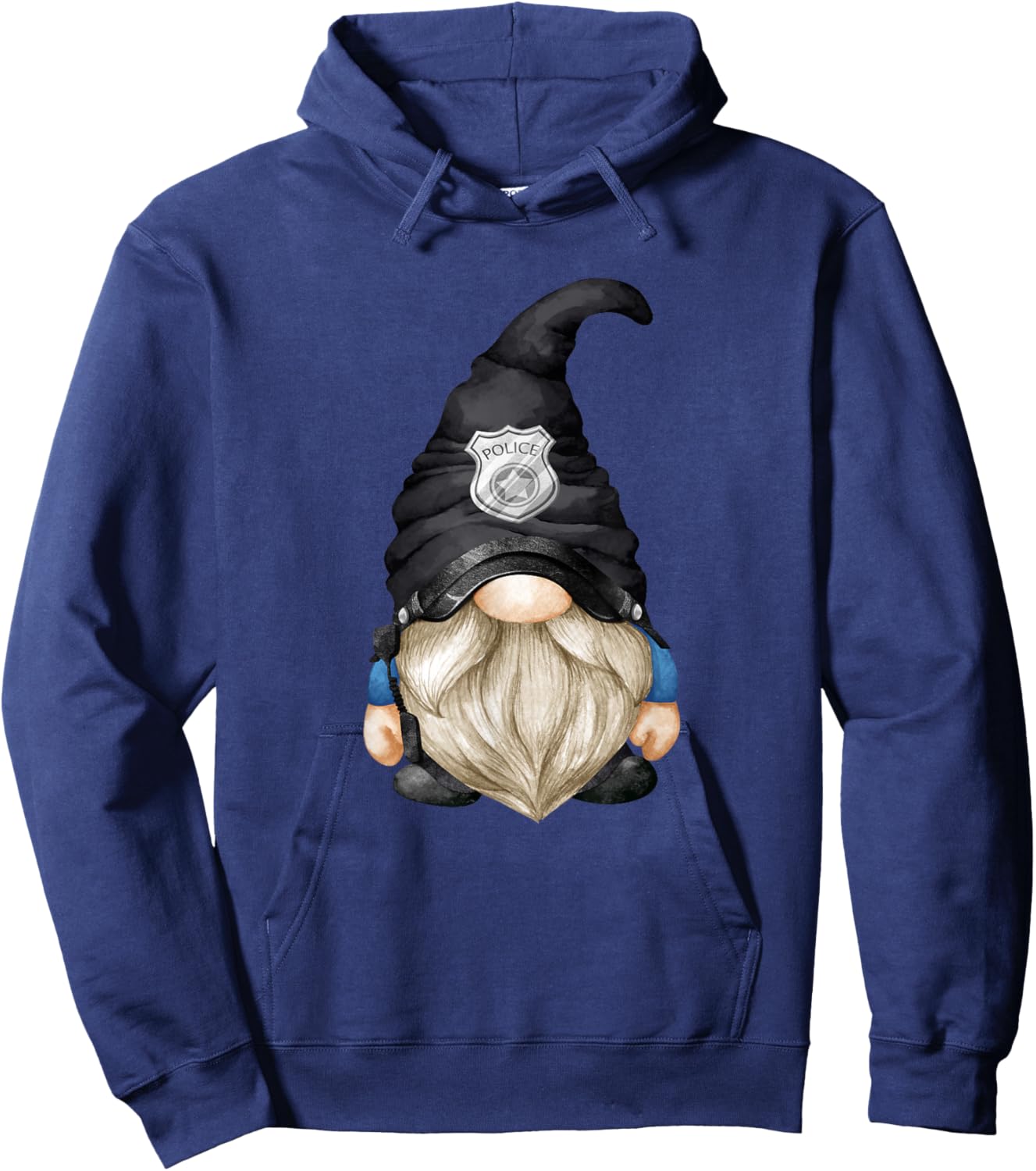 Policemen Gnome For Police Dad And Grandpa Police Office Hoodie - Hoodie | Navy