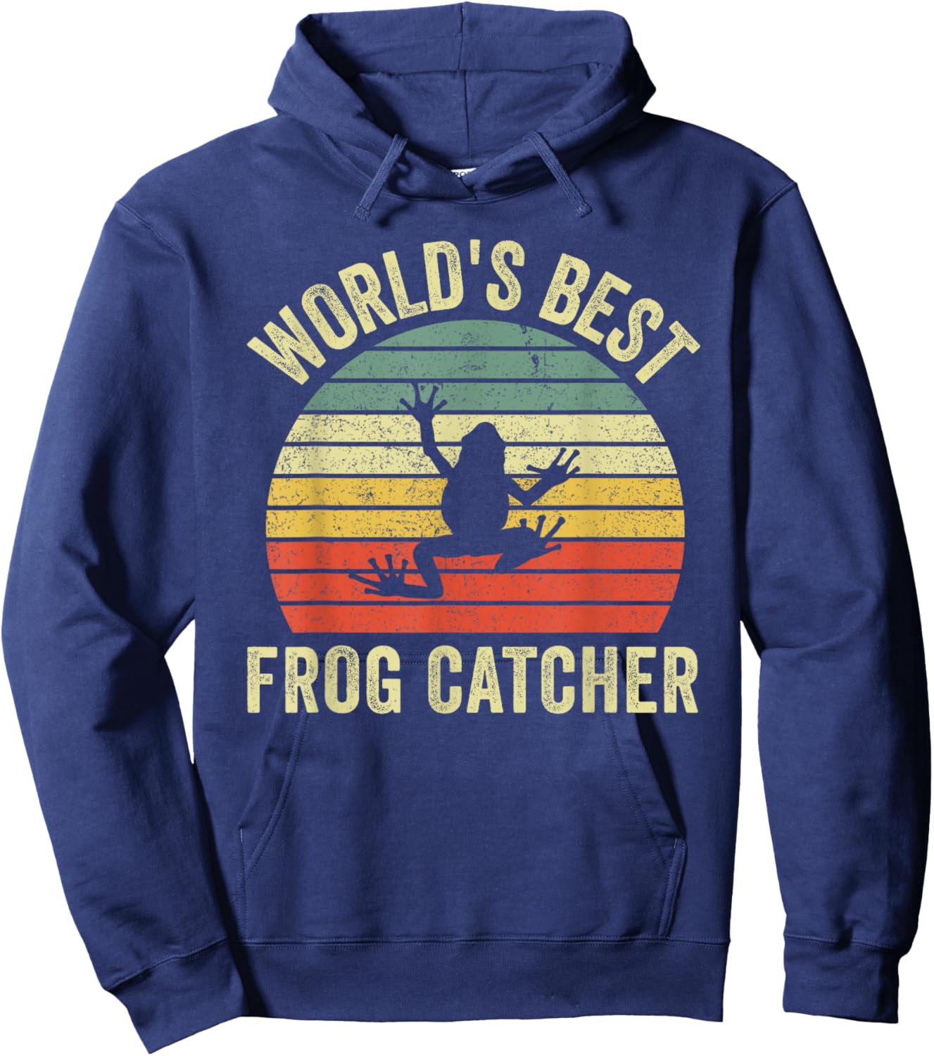 World's Best Frog Catcher Frog Hunter For Kids Boys Girls Hoodie - Hoodie | Navy