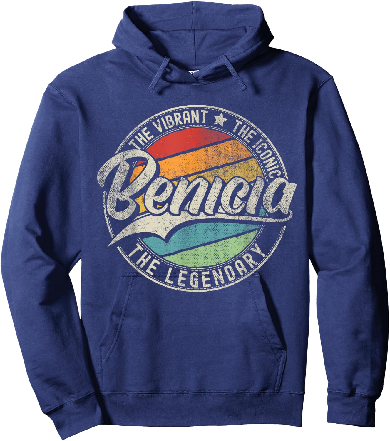 Benicia CA | California | Vintage Distressed Hoodie - Hoodie | Navy