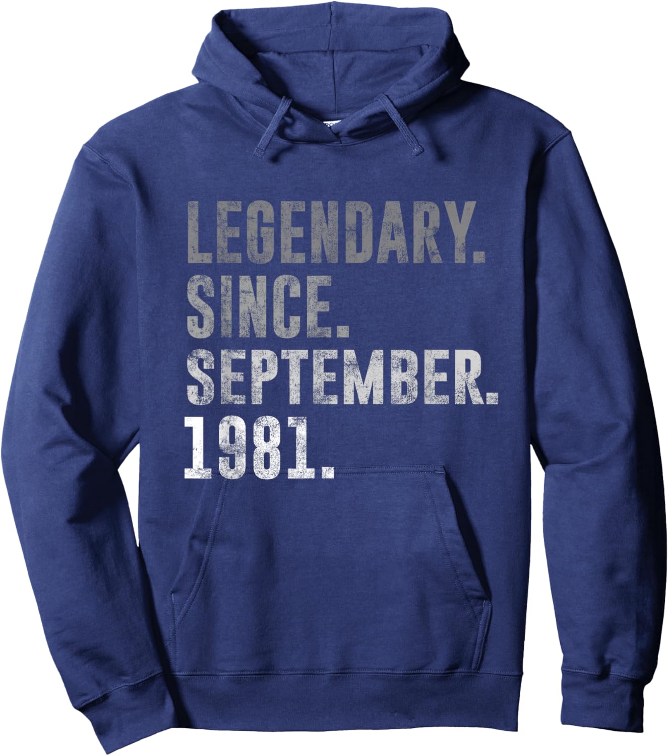 Legendary Since September 1981 44th Birthday Vintage 1981 Hoodie - Hoodie | Navy