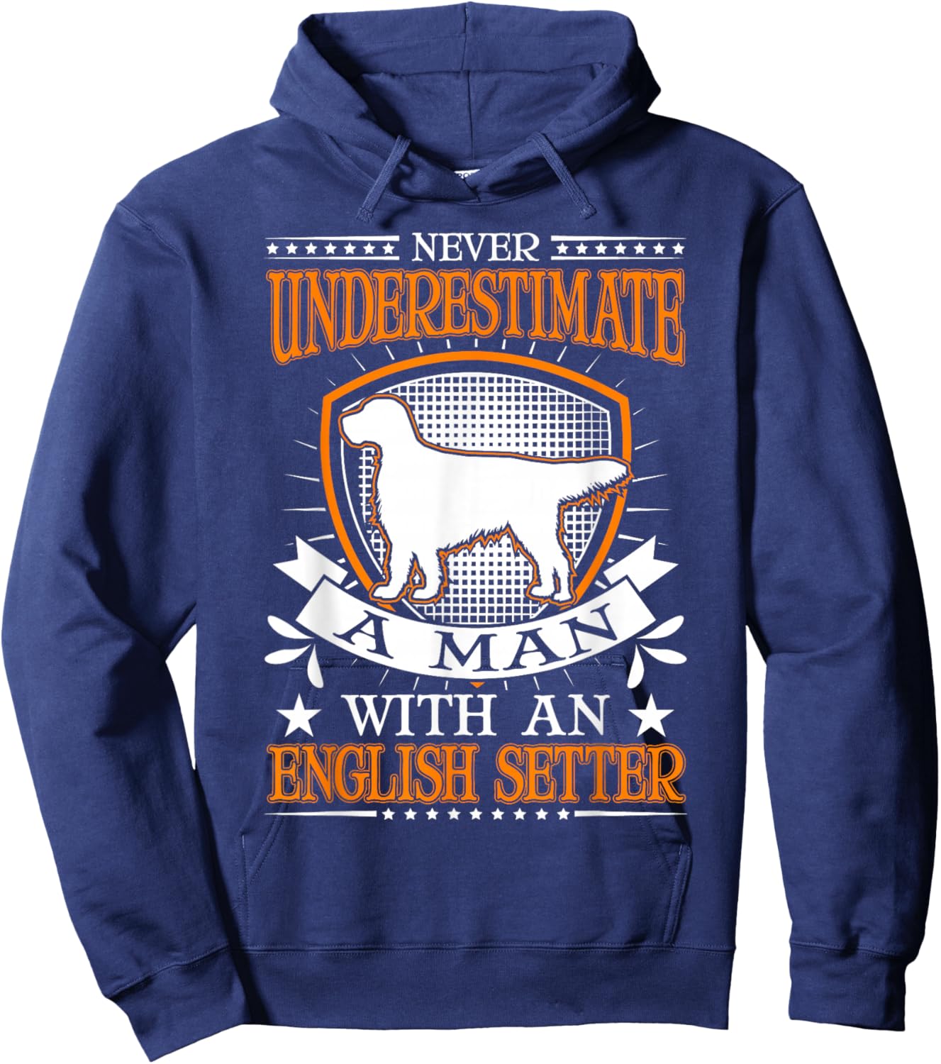 English Setter Man Hoodie - Hoodie | Navy