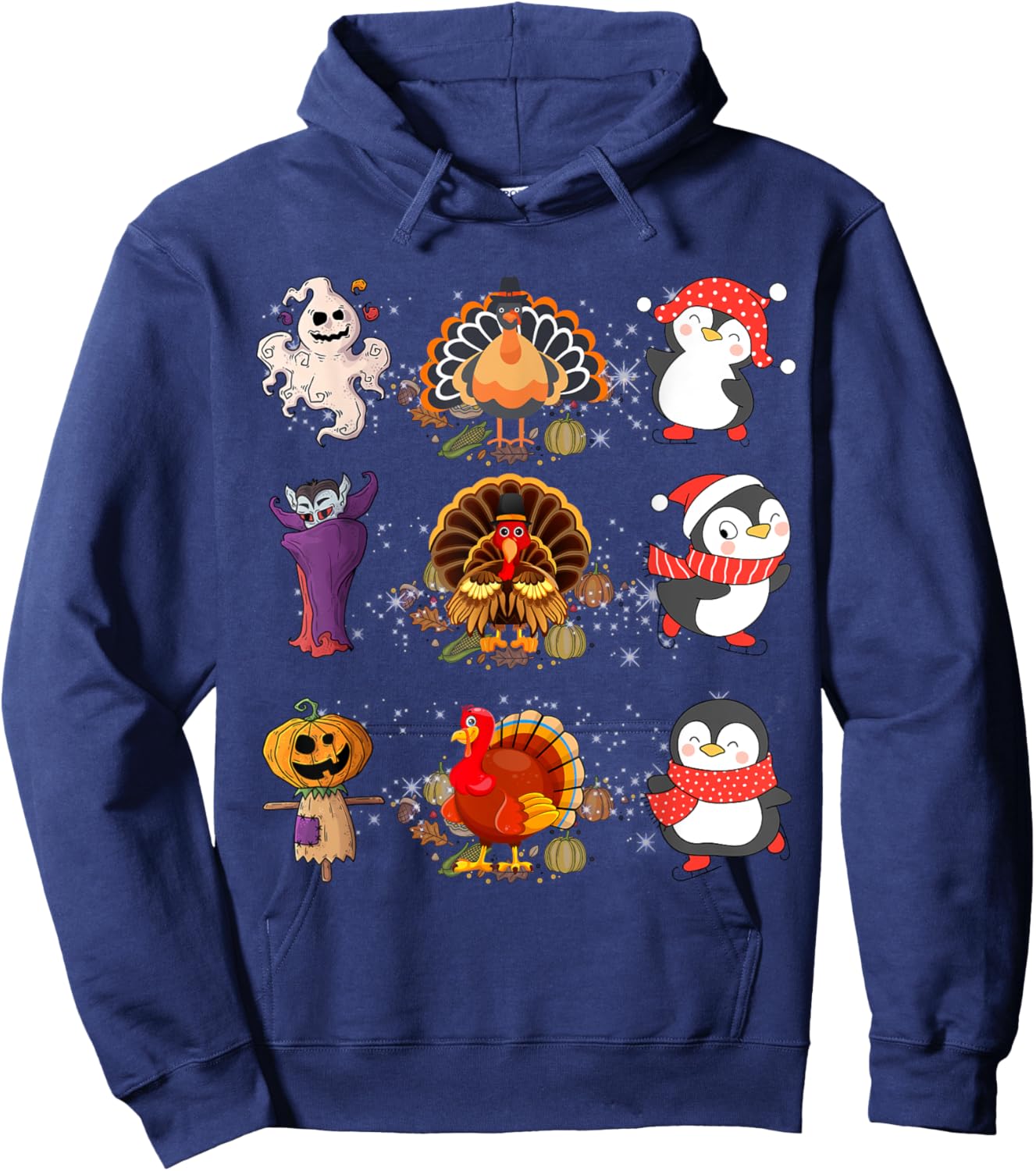 Happy Hallothanksmas Hoodie - Hoodie | Navy