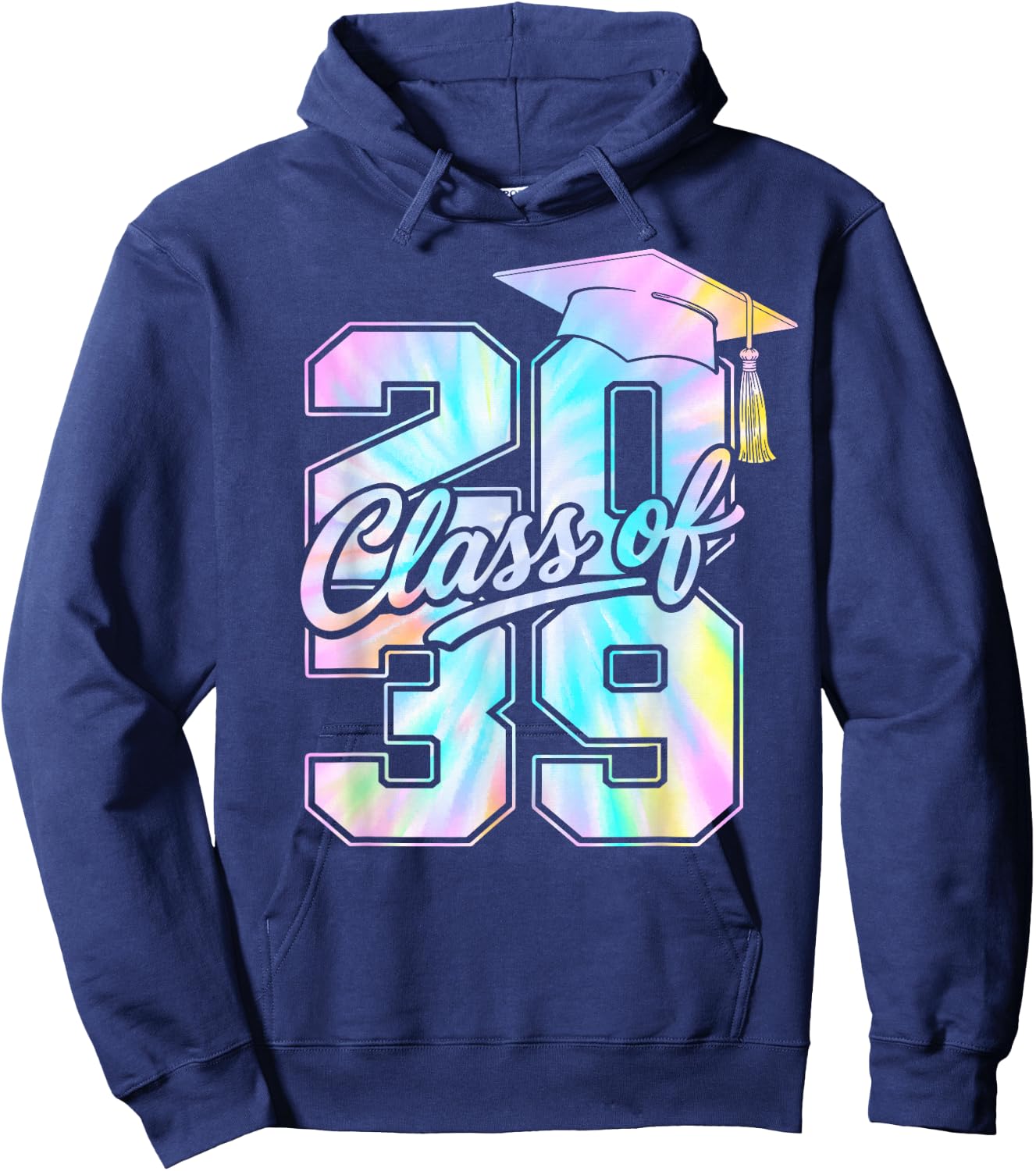 Class of 2039 Grow with Me First Day of School Graduation Hoodie - Hoodie | Navy