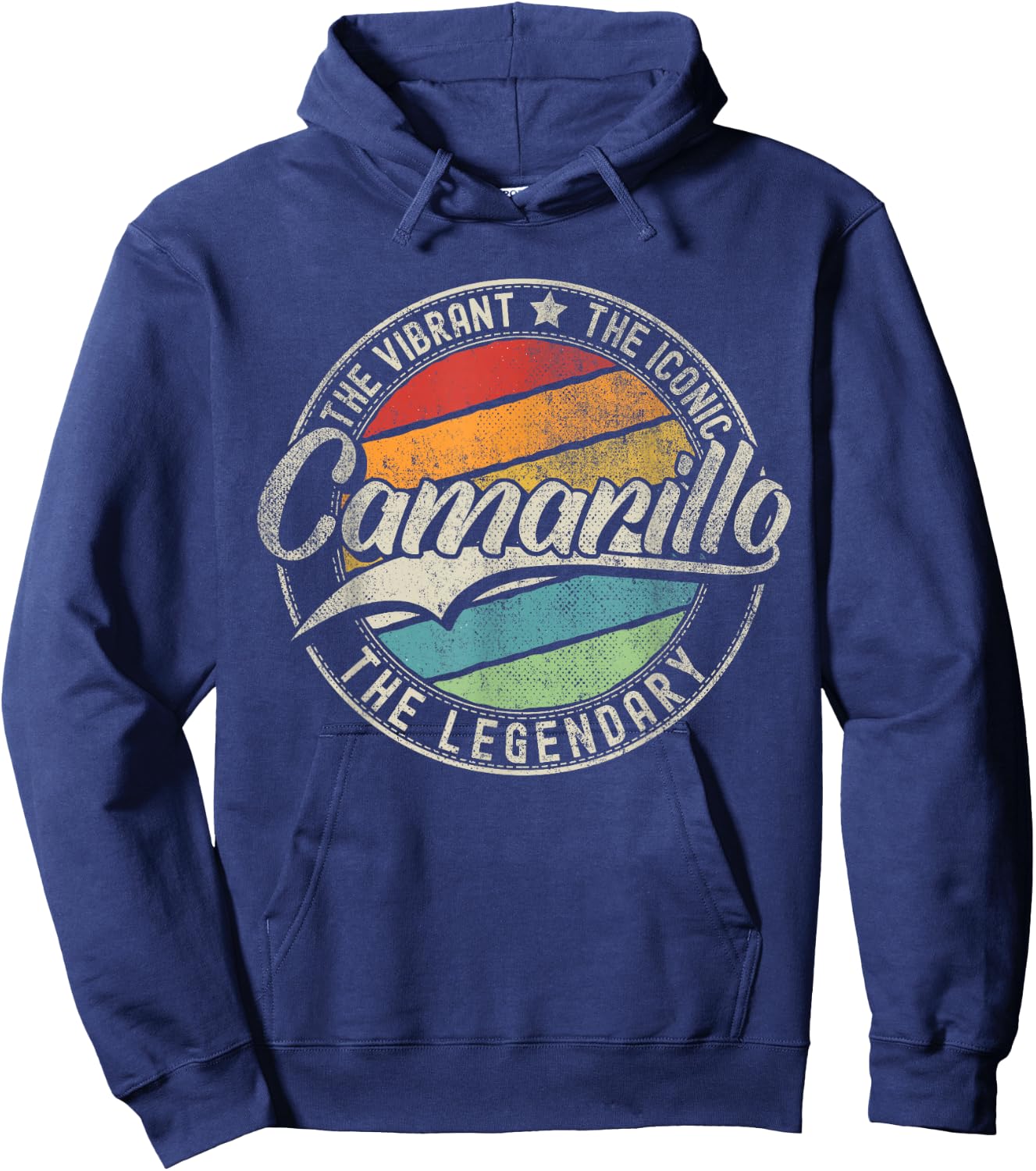 Camarillo CA | California | Vintage Distressed Hoodie - Hoodie | Navy