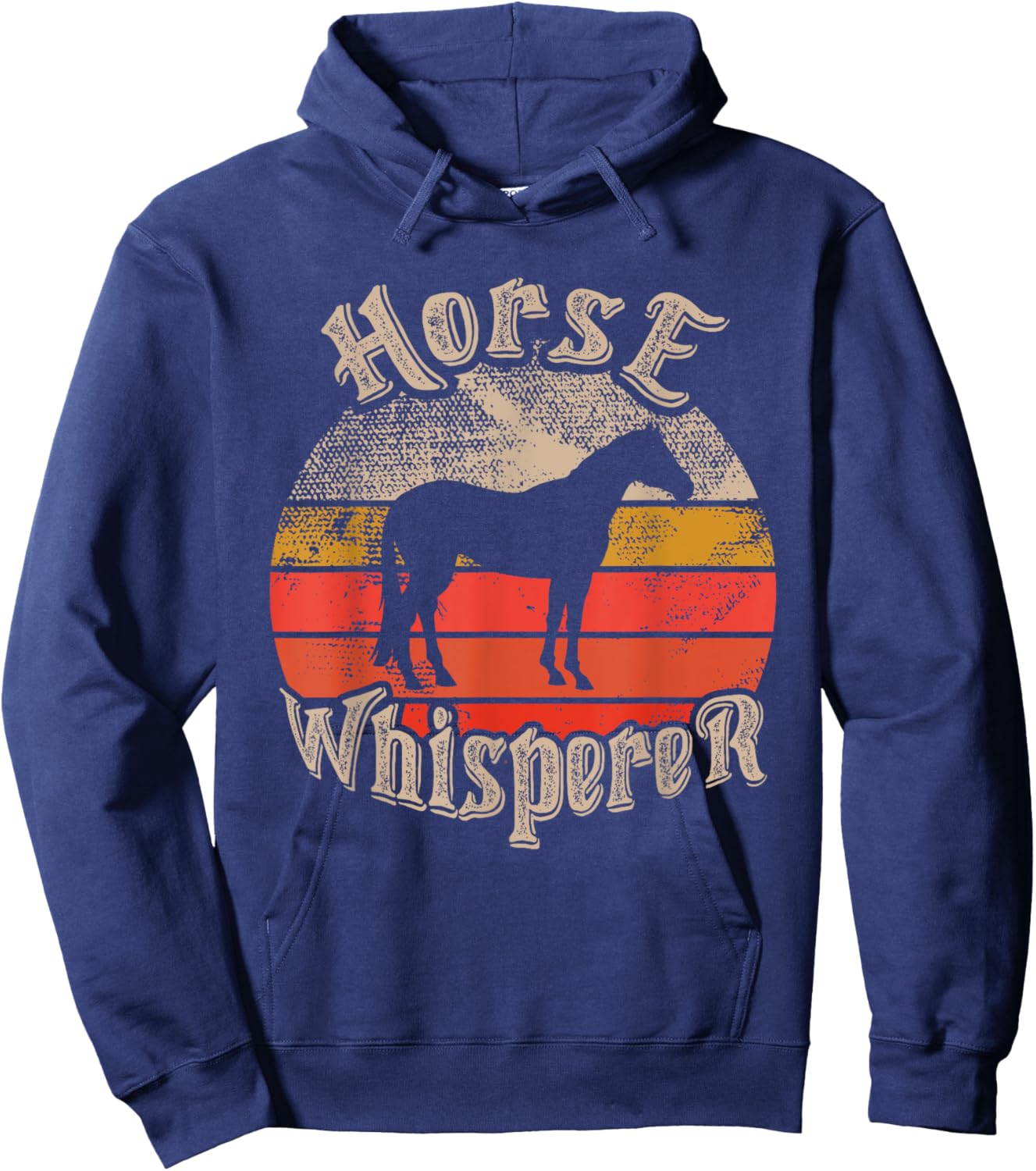 Horse Whisperer Funny lovers theme vintage sunset cute Hoodie - Hoodie | Navy