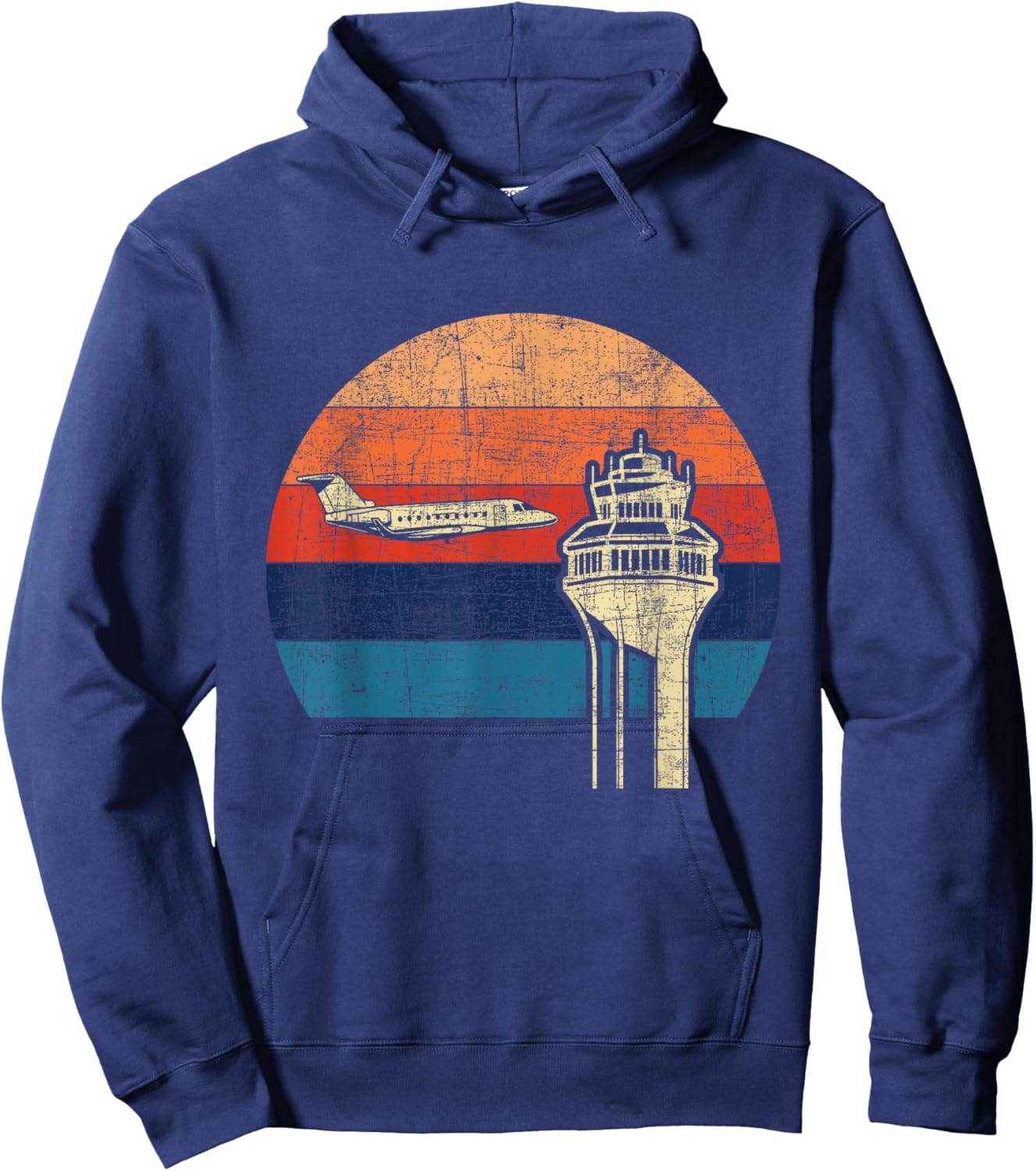 Retro Air Traffic Controller - ATC Aircraft Flight Control Hoodie - Hoodie | Navy