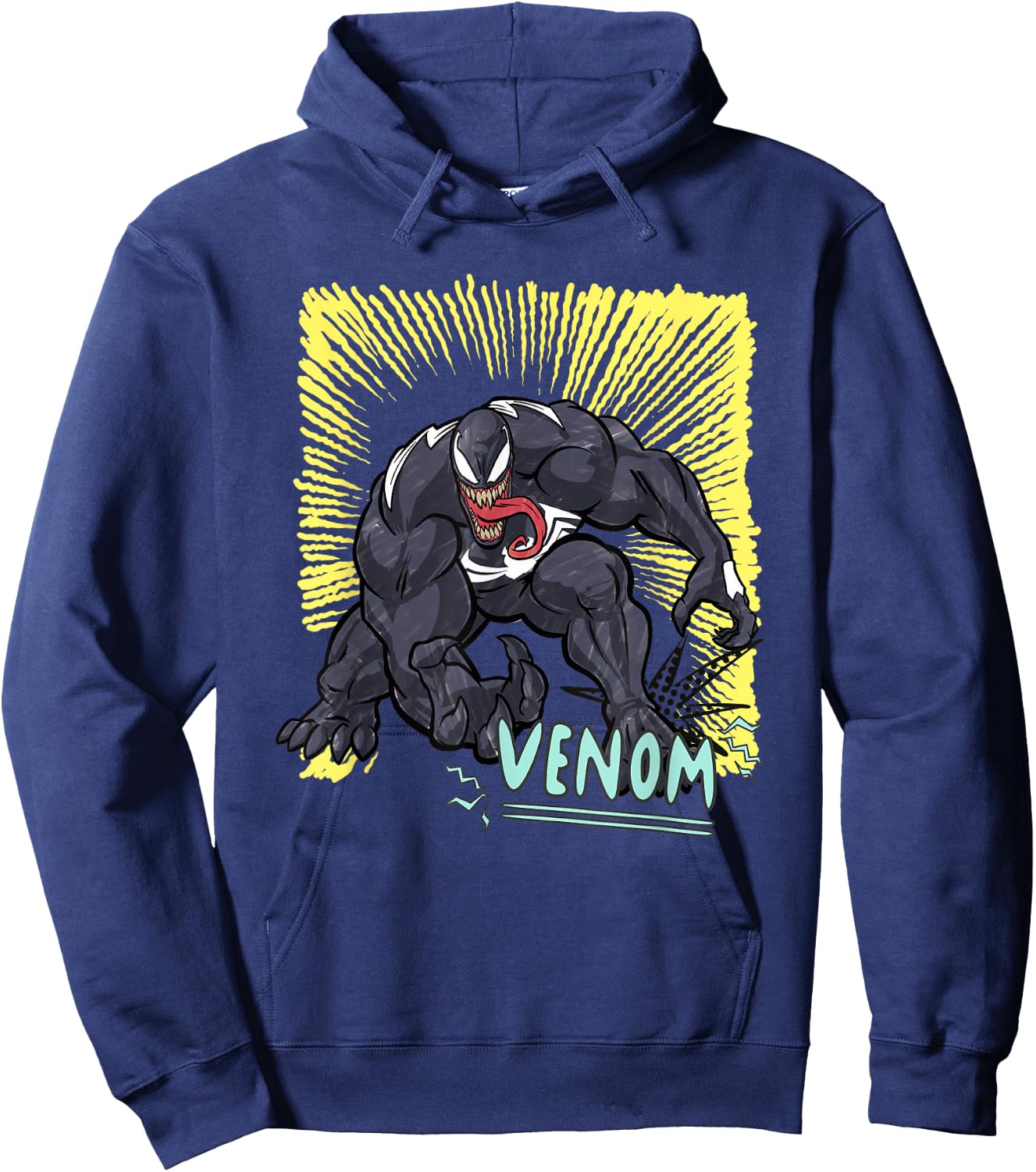 Marvel Venom Graphic Pop Marker Colour Hoodie - Hoodie | Navy