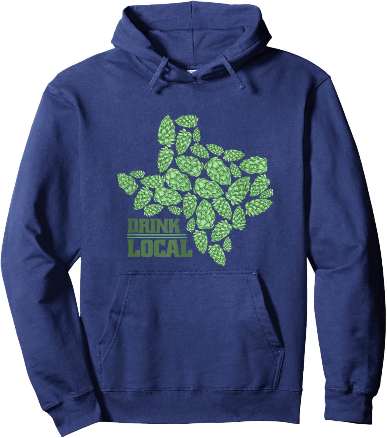 Drink Local Texas Hops Hoodie - Hoodie | Navy