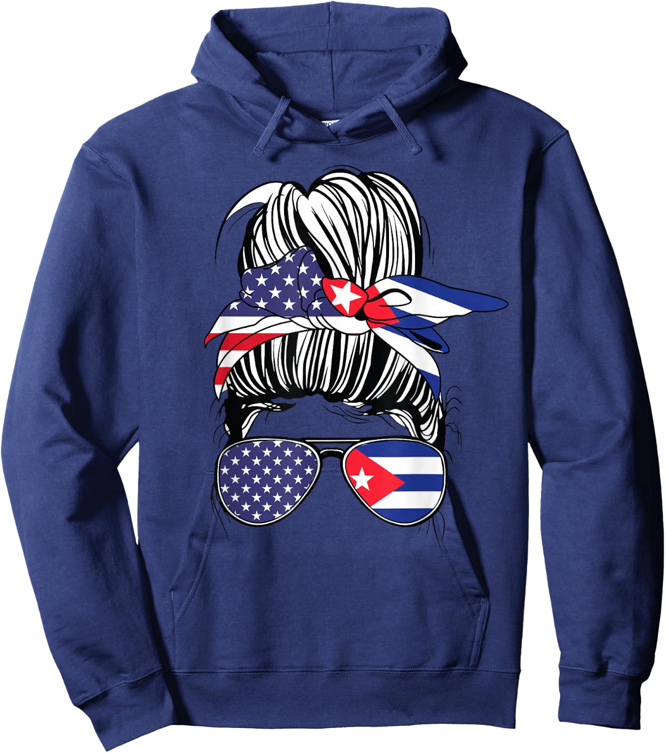 Cuban American Heritage Cuban Women USA Girl Cuba Hoodie - Hoodie | Navy