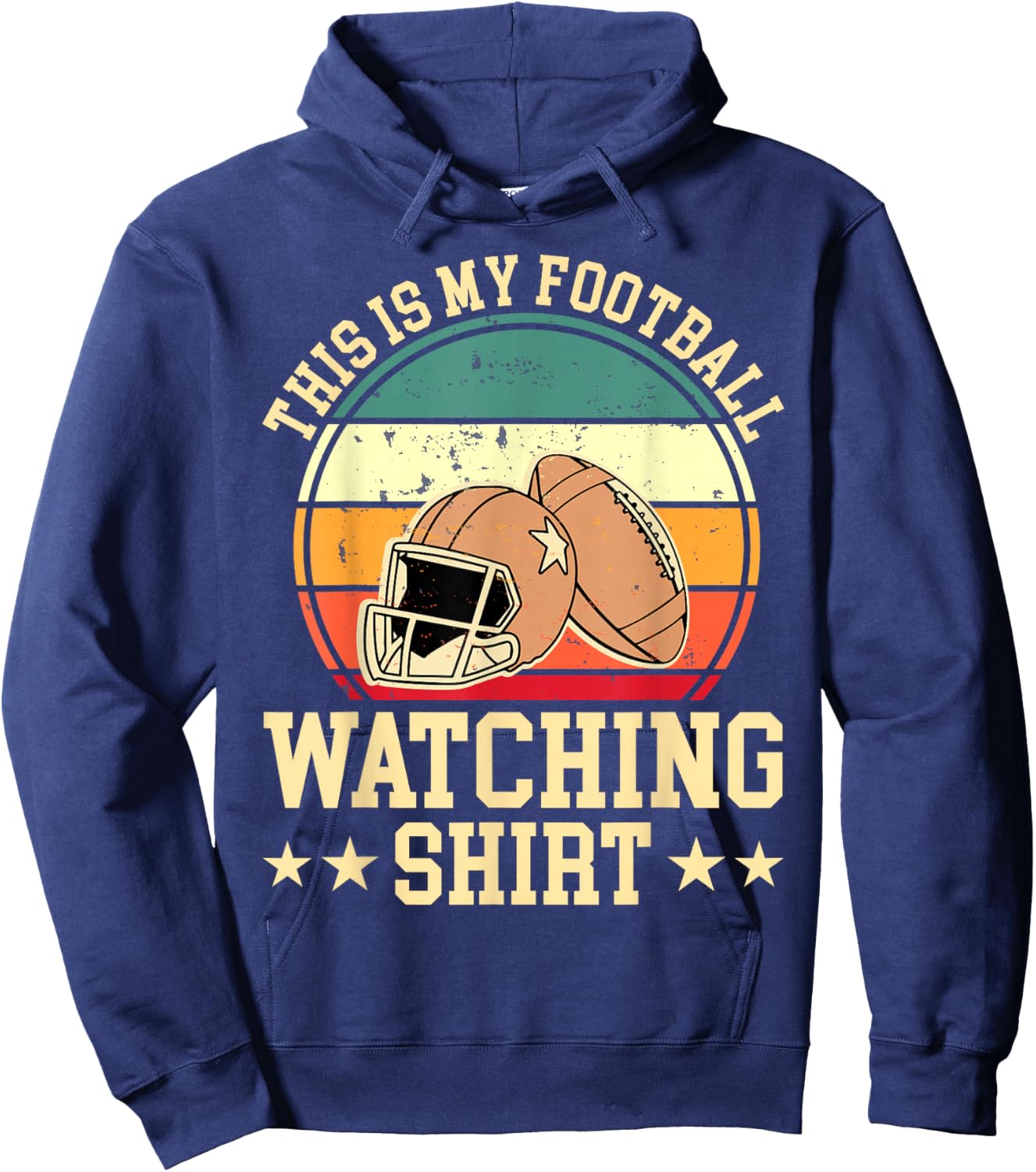 This Is My Football Watching Shirt Hoodie - Hoodie | Navy