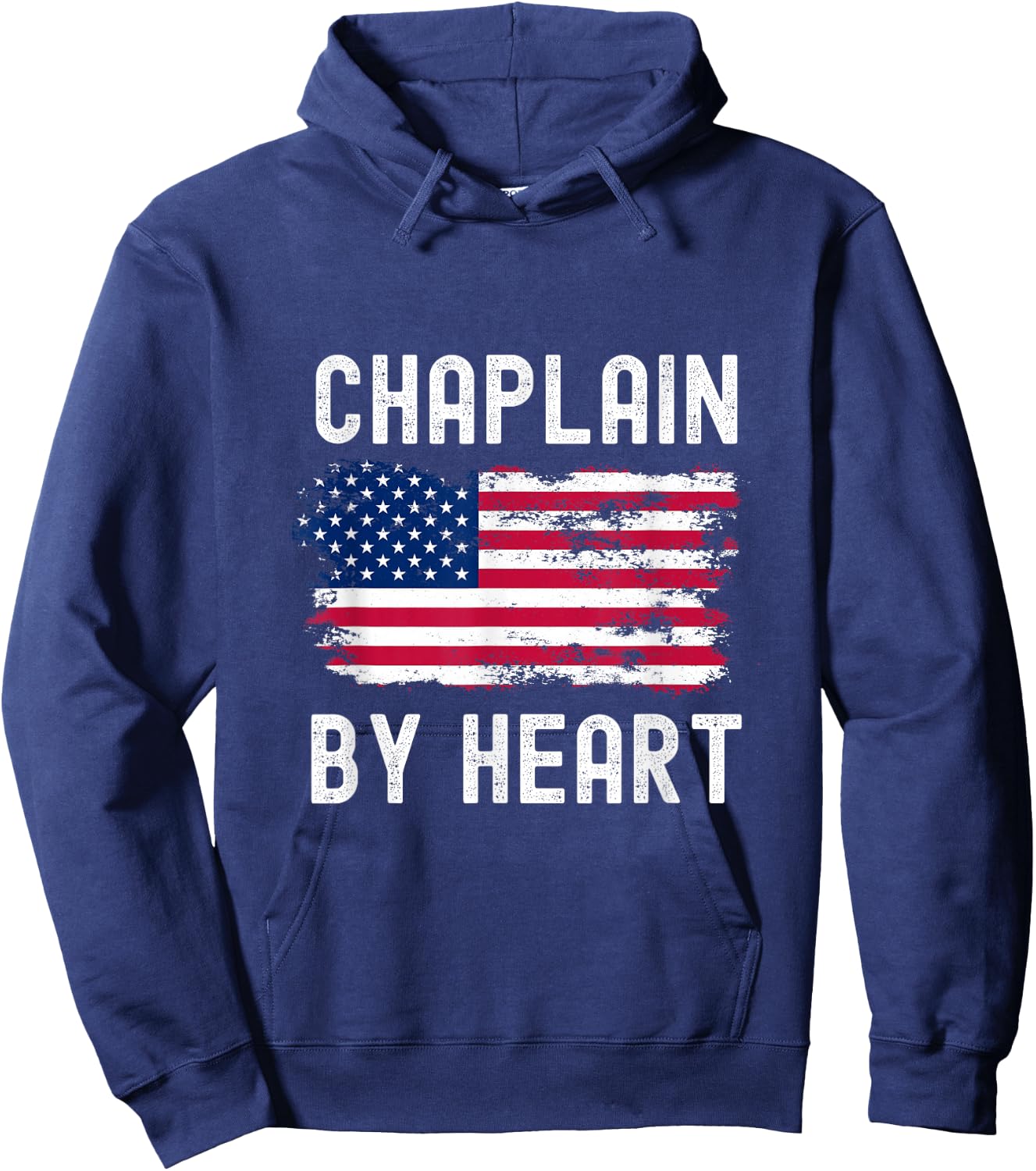 Chaplain USA Flag Profession Retro Job Title Hoodie - Hoodie | Navy