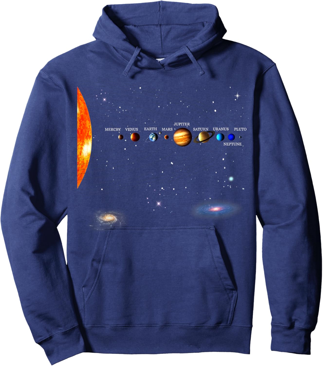 Solar System Planets Science Space Boys Girls STEM Kids Hoodie - Hoodie | Navy