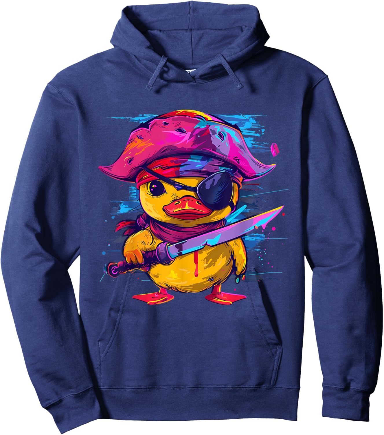 Rubber Duck Pirate Rubber Duckie Funny Rubber Duck Captain Hoodie - Hoodie | Navy