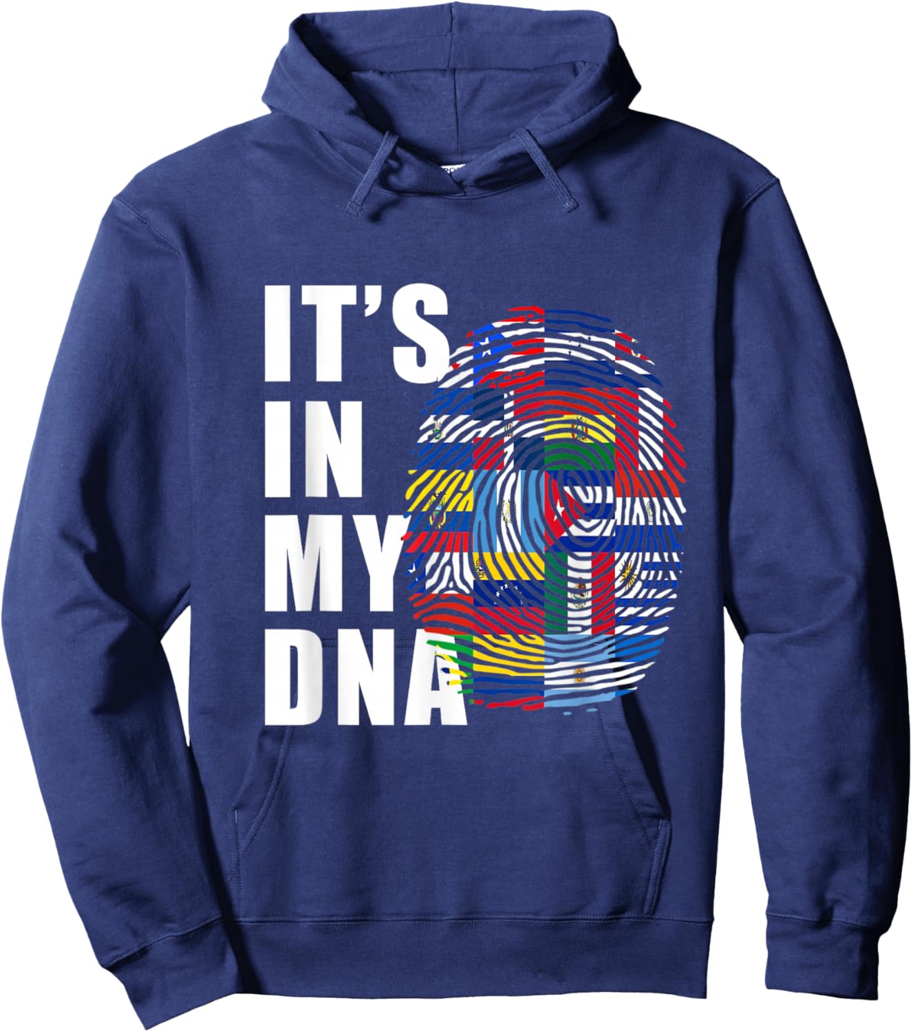 It's in my DNA Latino Latina Pride Hispanic Heritage Month Hoodie - Hoodie | Navy