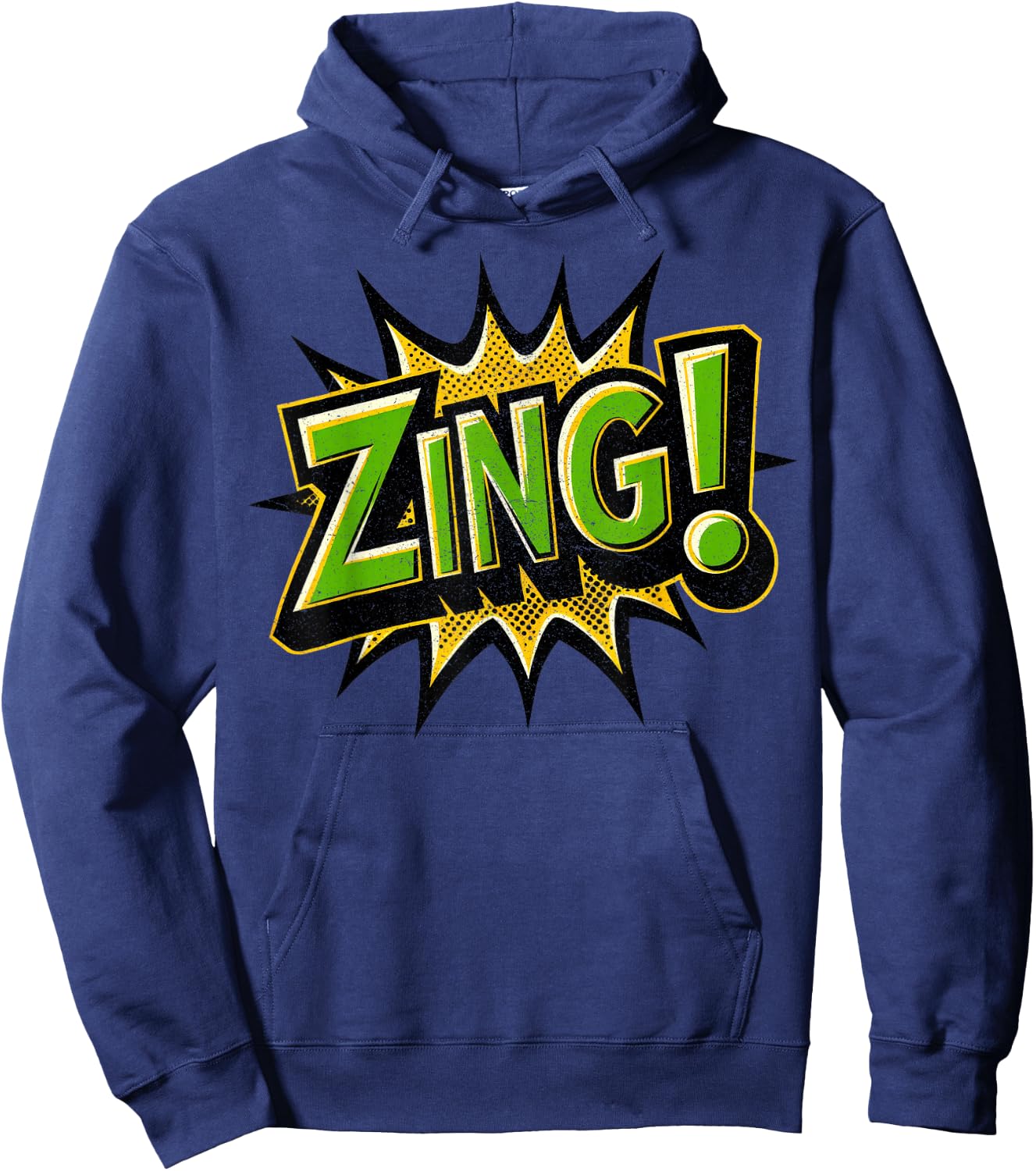 ZING! Comic Book Retro Artwork – Funny Cartoon Collector Hoodie - Hoodie | Navy