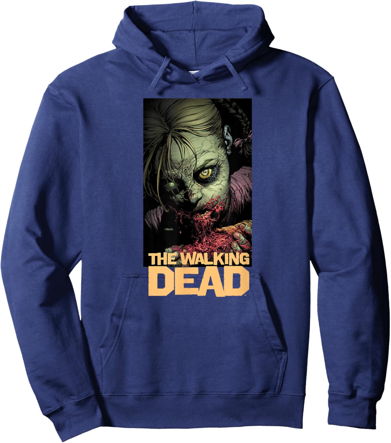 Skybound Entertainment Boys' The Walking Dead Comic , Black, Small Hoodie - Hoodie | Navy