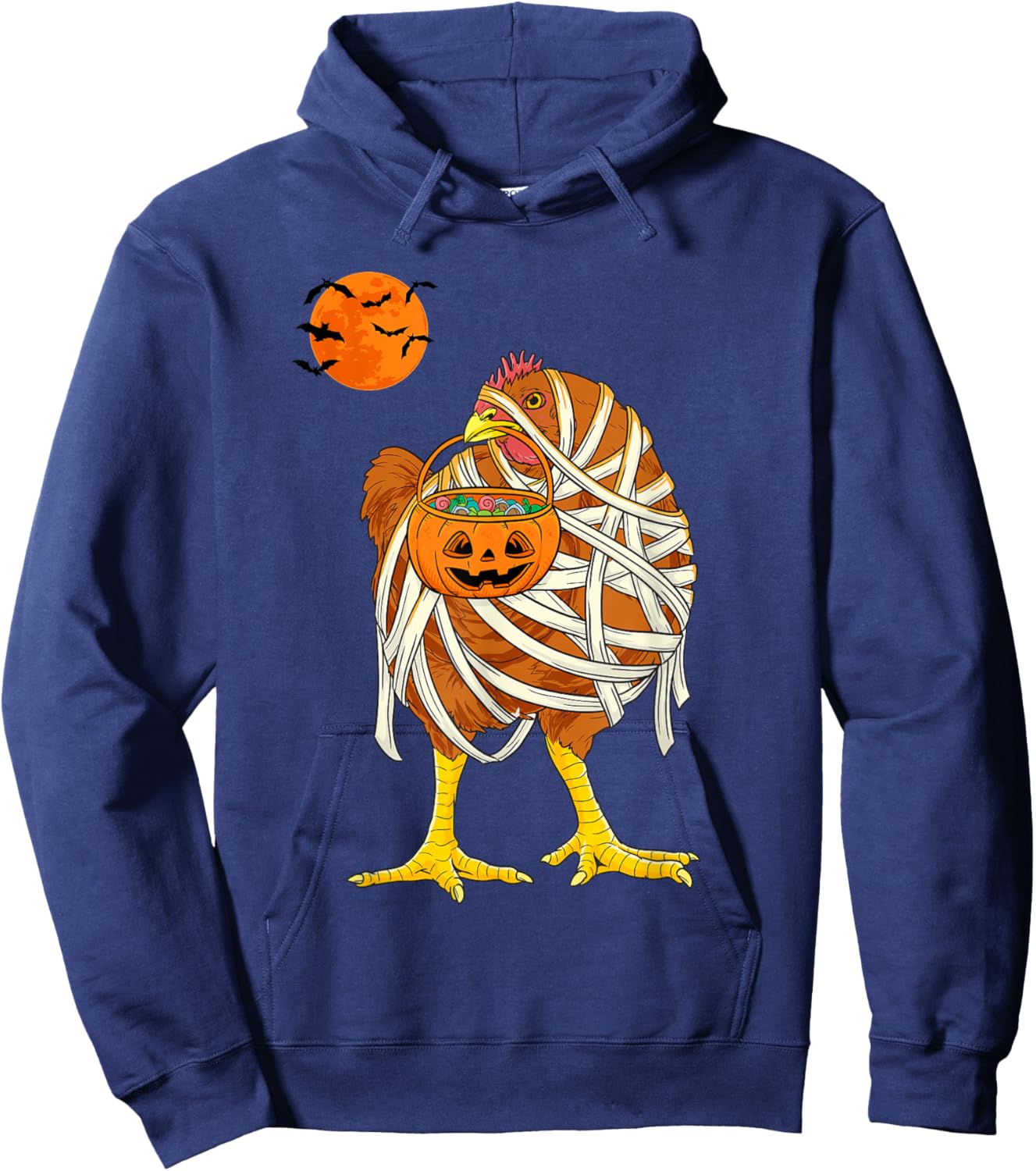 Chicken Mummy Funny Halloween Farmer Hoodie - Hoodie | Navy