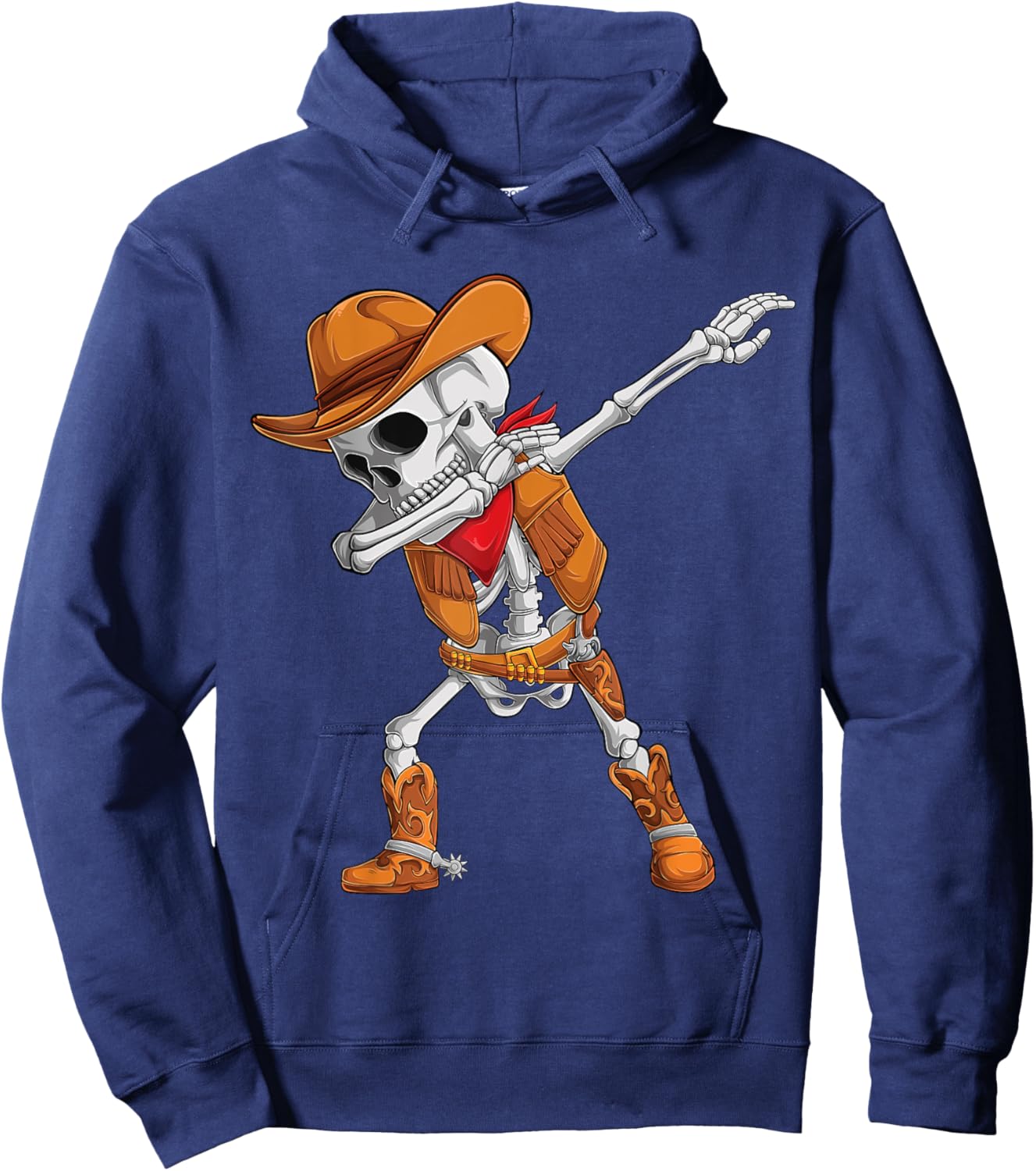 Dabbing Skeleton Cowboy Halloween Costume Kids Boys Men dab Hoodie - Hoodie | Navy