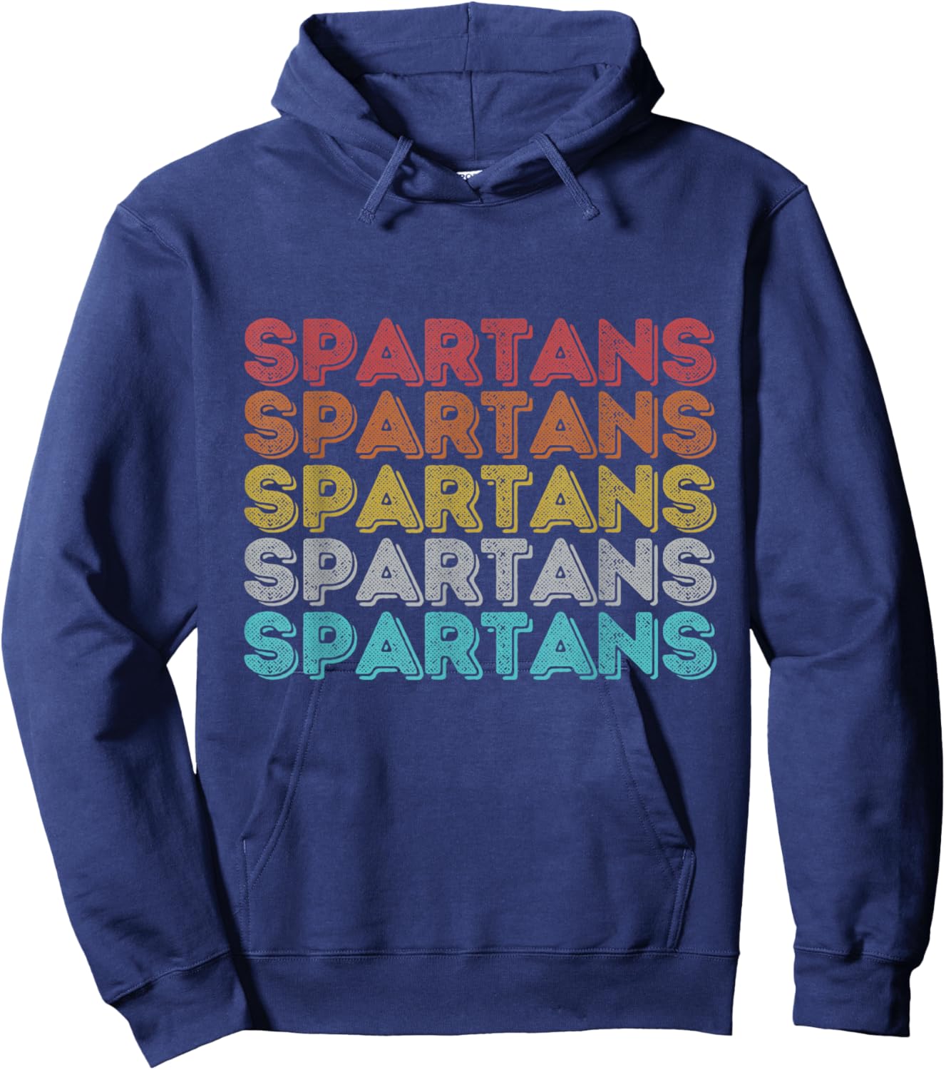 Vintage Retro Spartans Hoodie - Hoodie | Navy