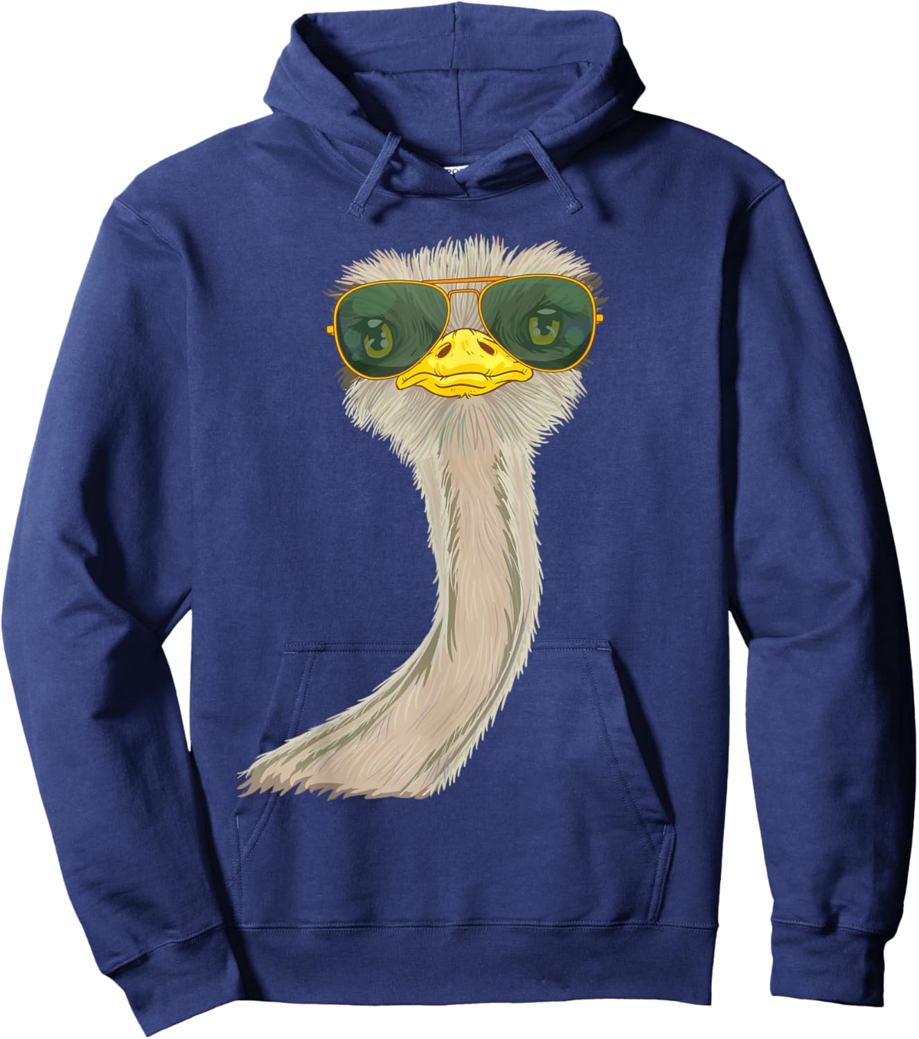 Funny Looking Ostrich Bird Africa Hoodie - Hoodie | Navy